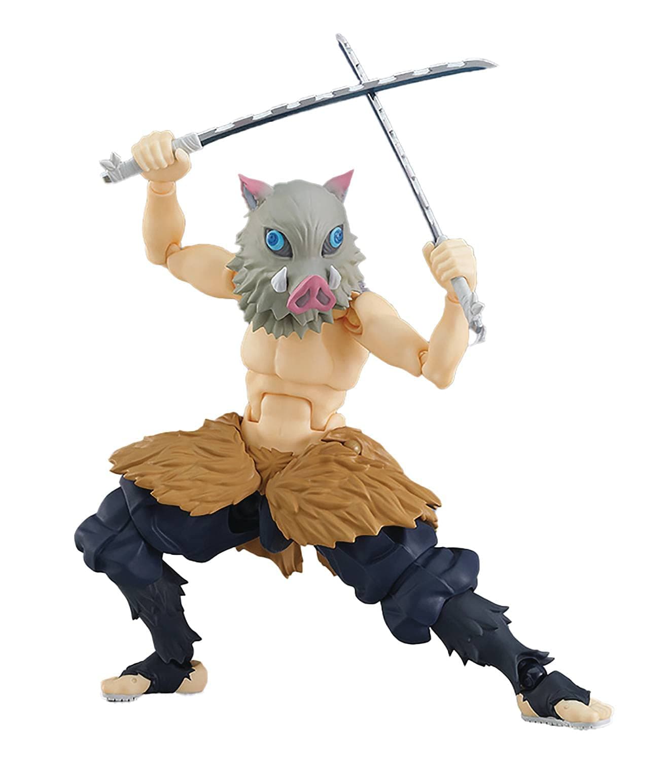 Demon Slayer: Kimetsu no Yaiba Inosuke Hashibira Deluxe Figma Action Figure, Multicolor