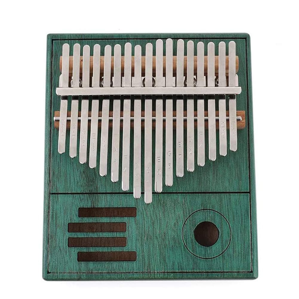 Kalimba instrument 17 key mahogany thumb piano Kalimba Bula children adult beginners,Green