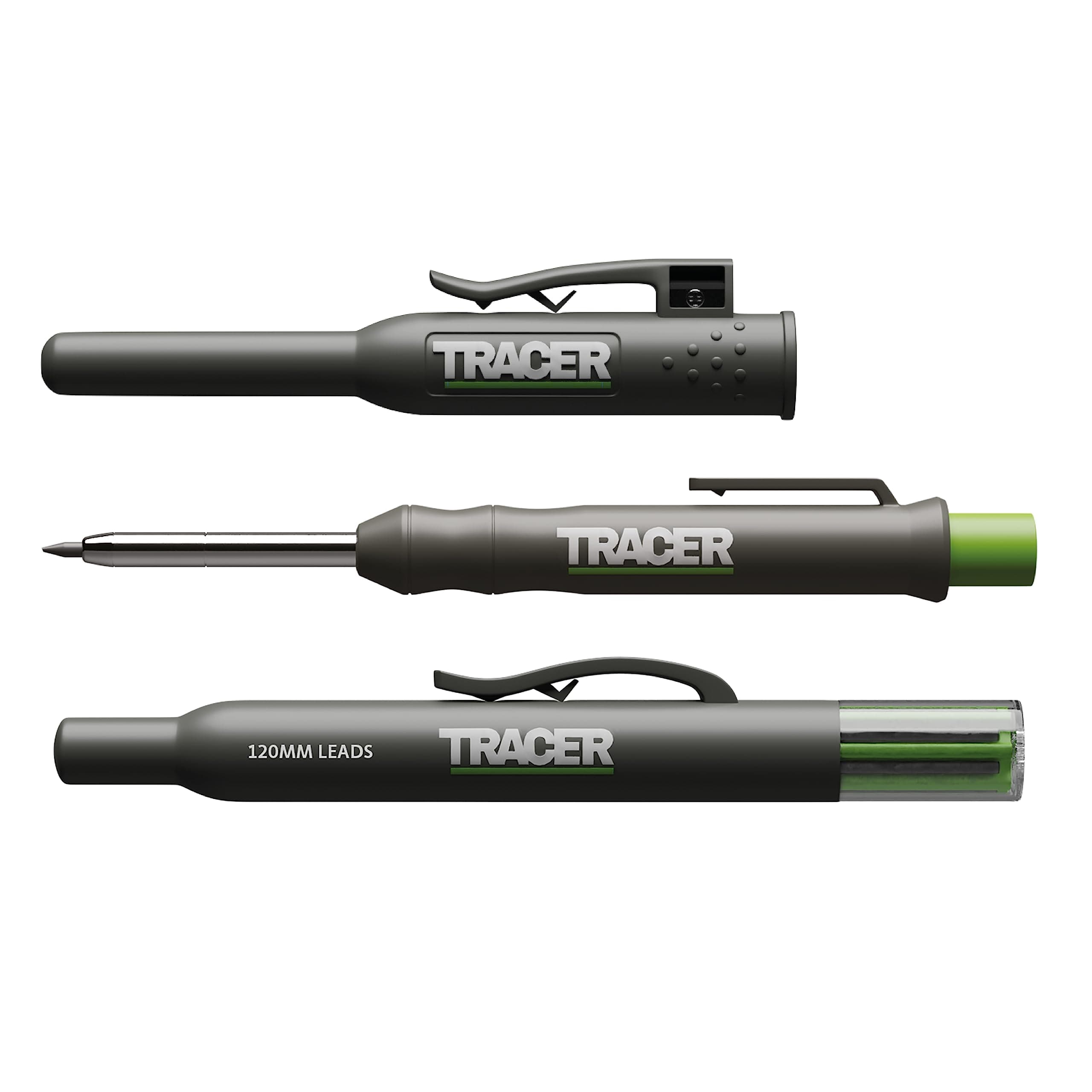 – Tracer Deep Hole Construction Pencil with 6 x Replacement Lead Pack and accompanying Site Holsters all-in-one Marking Kit. Carpenter Pencil Set