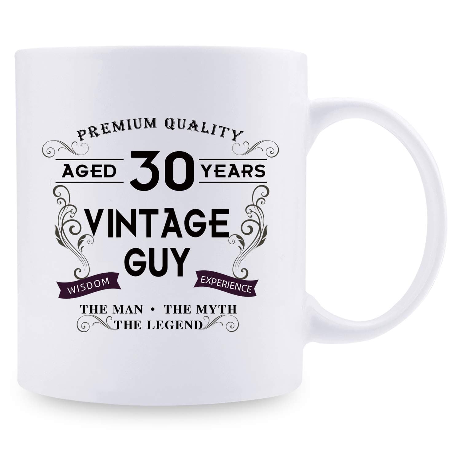 30th Birthday Gifts for Men Mugs - Aged 30 Years Vintage Guy Coffee Mug 1990 Birthday Decorations - 11 oz 30th Bday Gifts for Dad, Him,Brother,Best Friends,Guy, Boyfriend,Hubby, Son, Male
