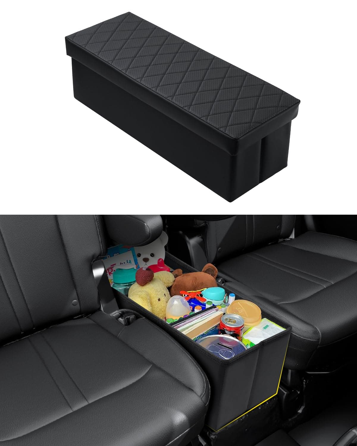 Mixsuper Liner Car Seat Organizer for Kia Telluride 2026 2025 2024-2020, Console Organizer Backseat Box for Kia Telluride, Kids Toys Baby Supplies Dog Toy Box Storage Bin Travel Accessories