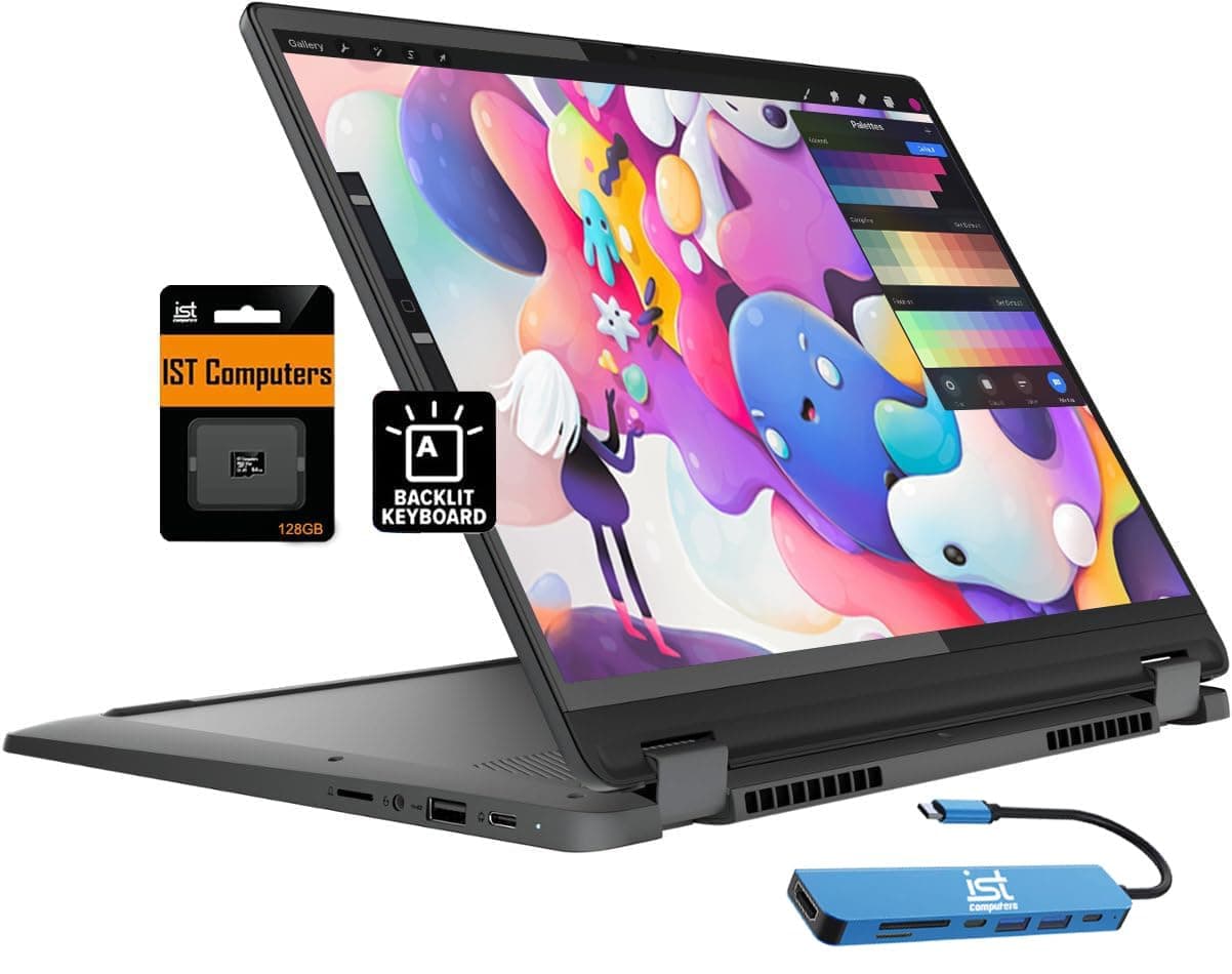 Lenovo IdeaPad Flex 5i Chromebook Plus 14" FHD+ 2-in-1 Touchscreen Laptop (Intel Core i3-1315U, 8GB RAM, 256GB Storage), FHD Webcam, Backlit, Chrome OS, w/Google AI, 2TB of Cloud Storage, Grey