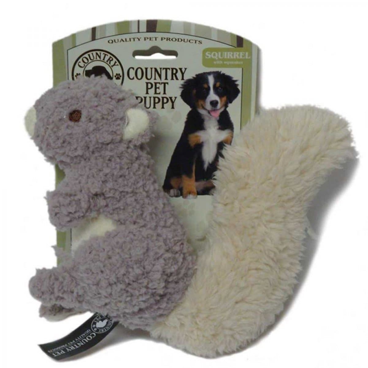 Country Pet Dog Puppy Toy Squirrel with Rattler