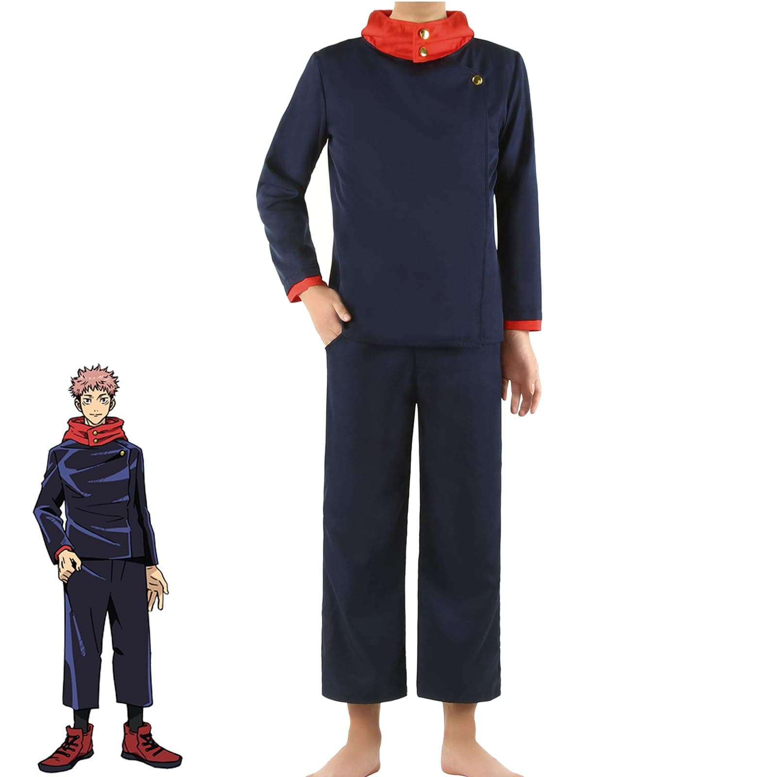 CR ROLECOS Anime Geto Suguru Cosplay Outfit School Uniform Halloween Costume