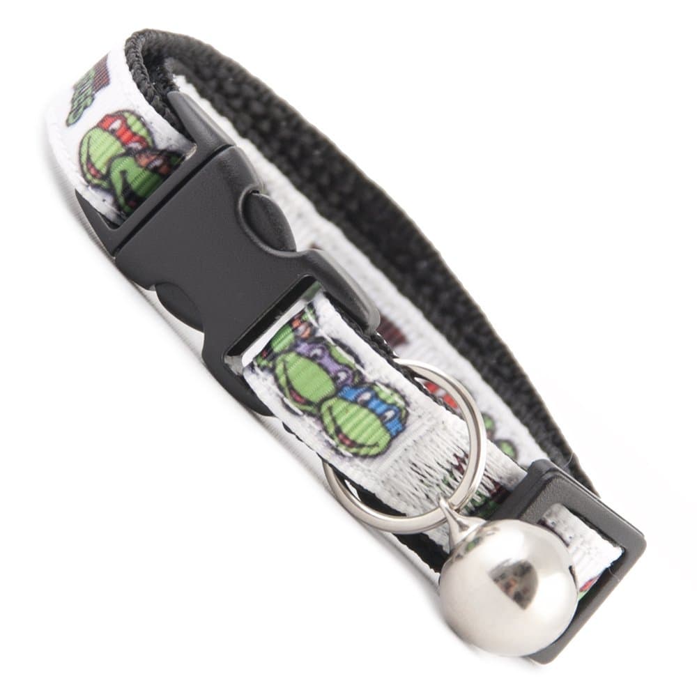 Ninja Turtles Cat Collar. Teenage Mutant Ninja Turtles cat safety collars with bell [UK made]
