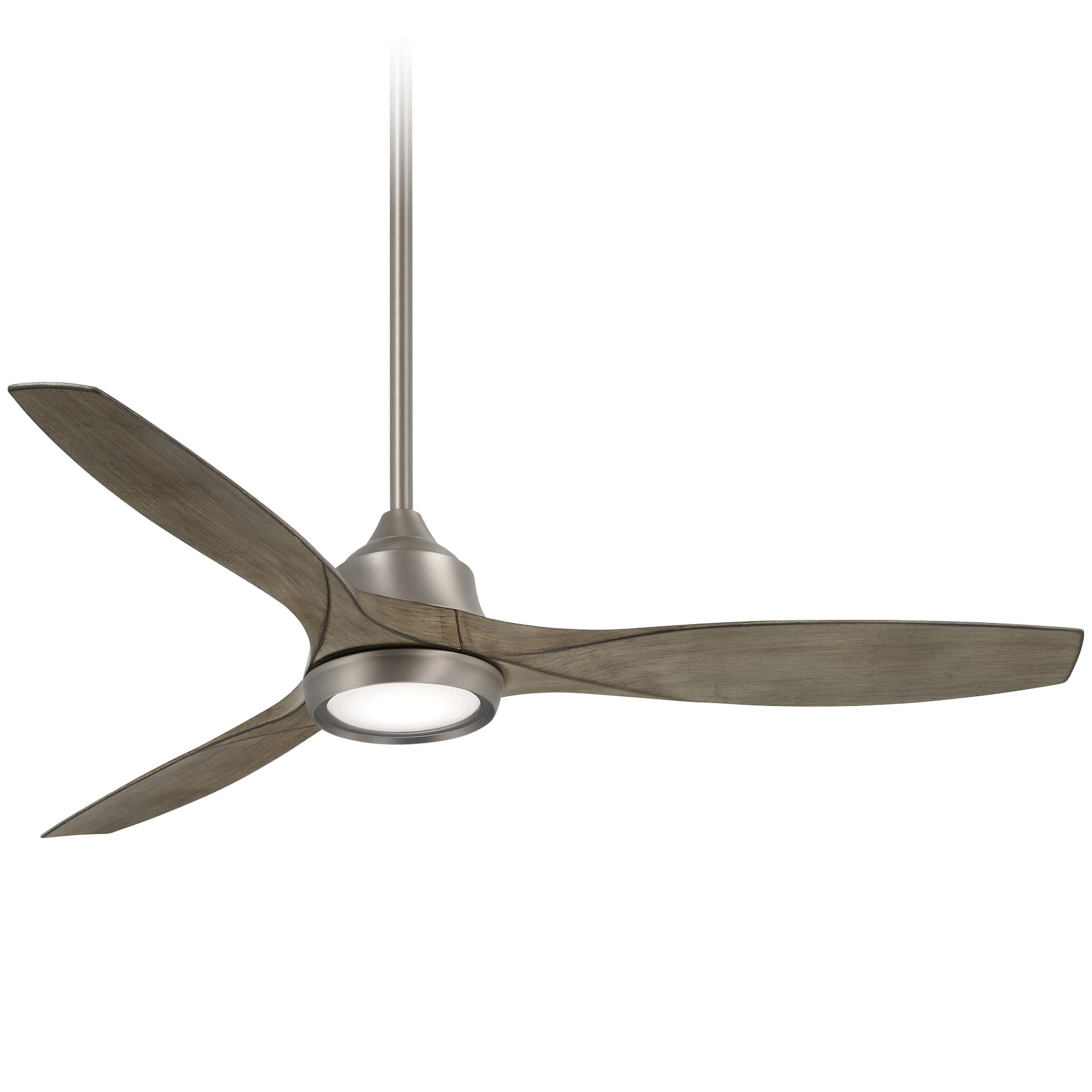 F749L-BNK Skyhawk 60 Inch LED Ceiling Fan with Carved Wood Blades, Integrated LED Light and DC Motor in Burnished Nickel Finish