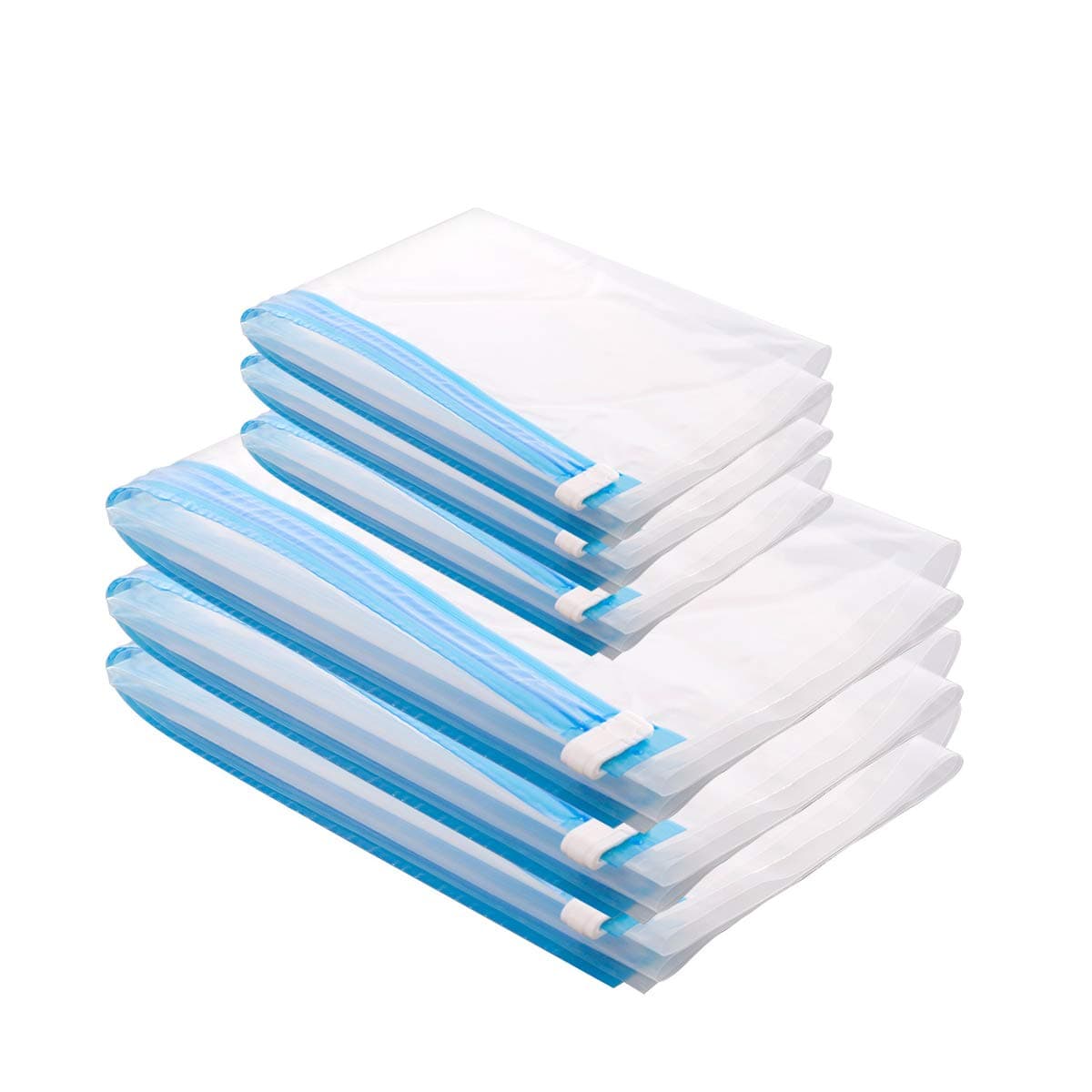 MRS BAG Travel Space Saver Bags - 3*Small + 3*Medium - Hand Roll Up Travel Vacuum Compression Storage Bags for Clothing, Organizing, Luggage, and Suitcase (No Vacuum or Pump Needed)