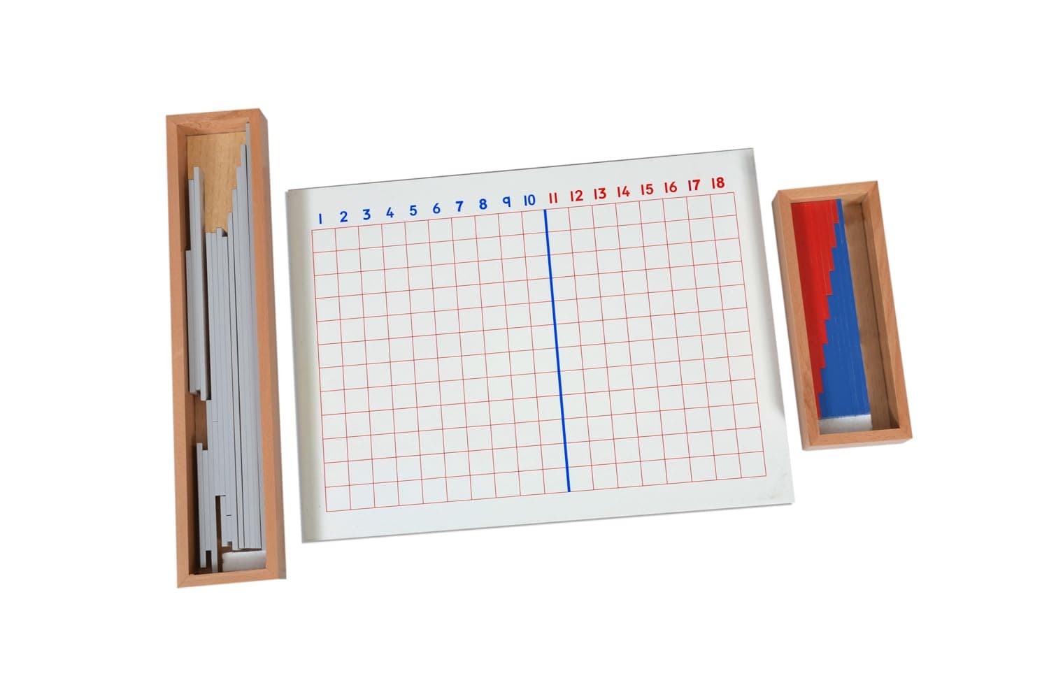 Kidken Montessori Subtraction Board Wooden Teaching Aids- (Buy Subtraction Strip Board Get Worksheet Free) - Learn Unit Subtraction - Montessori Toy to Teach Subtraction for 4+ Year Kids