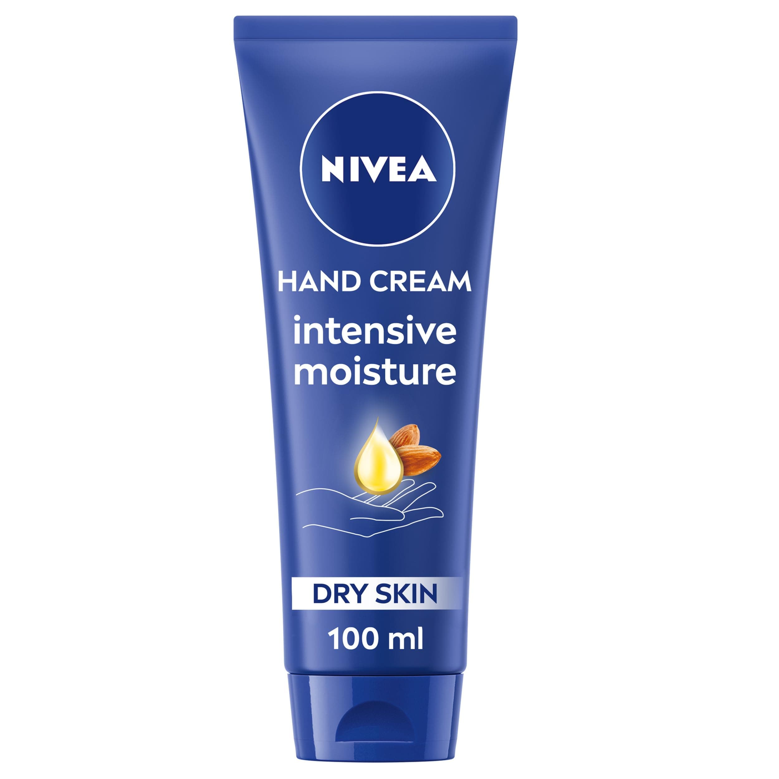 Intensive Moisture Hand Cream (100ml), Nourishing Hand Cream with Almond Oil and Shea Butter, Daily Intensive Moisturising Hand Lotion for Dry Hands