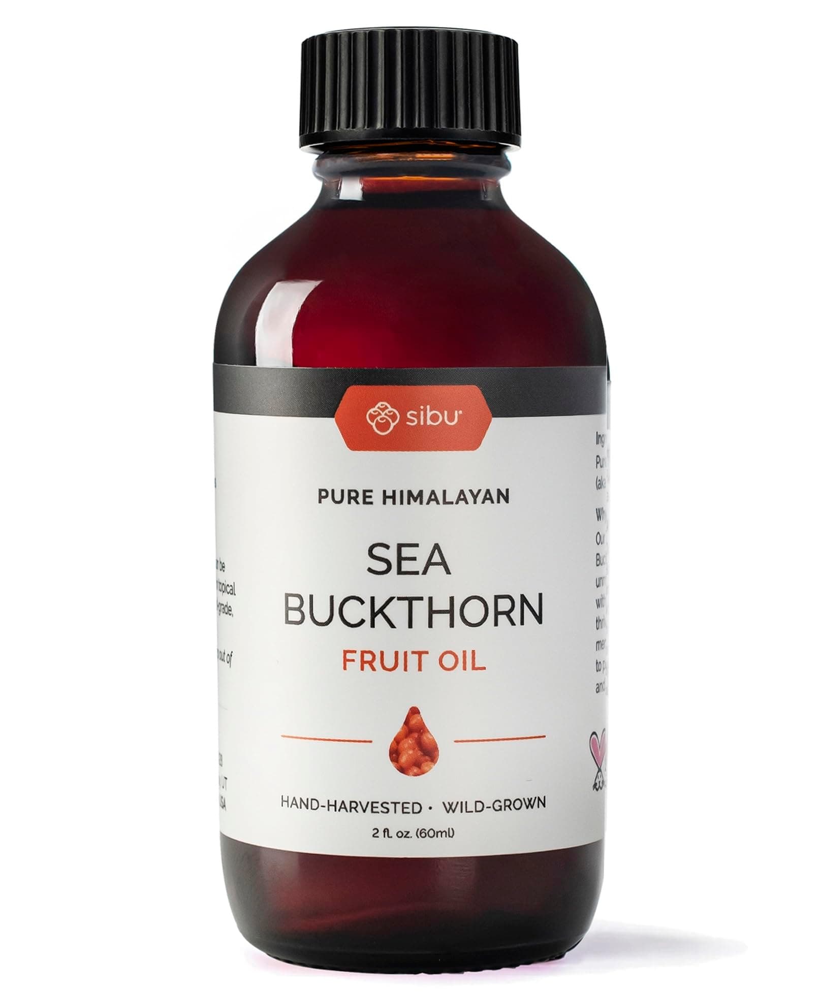 sibu Premium Himalayan Omega 7 Sea Buckthorn Fruit Oil, 2 oz
