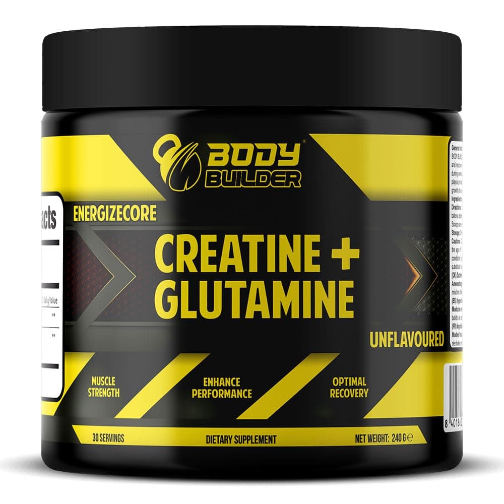 Energize core (5g Creatine Monohydrate + 3g Glutamine), Muscle Strength, Optimal Recovery, Enhance Performance - (Unflavored, 30 Servings)