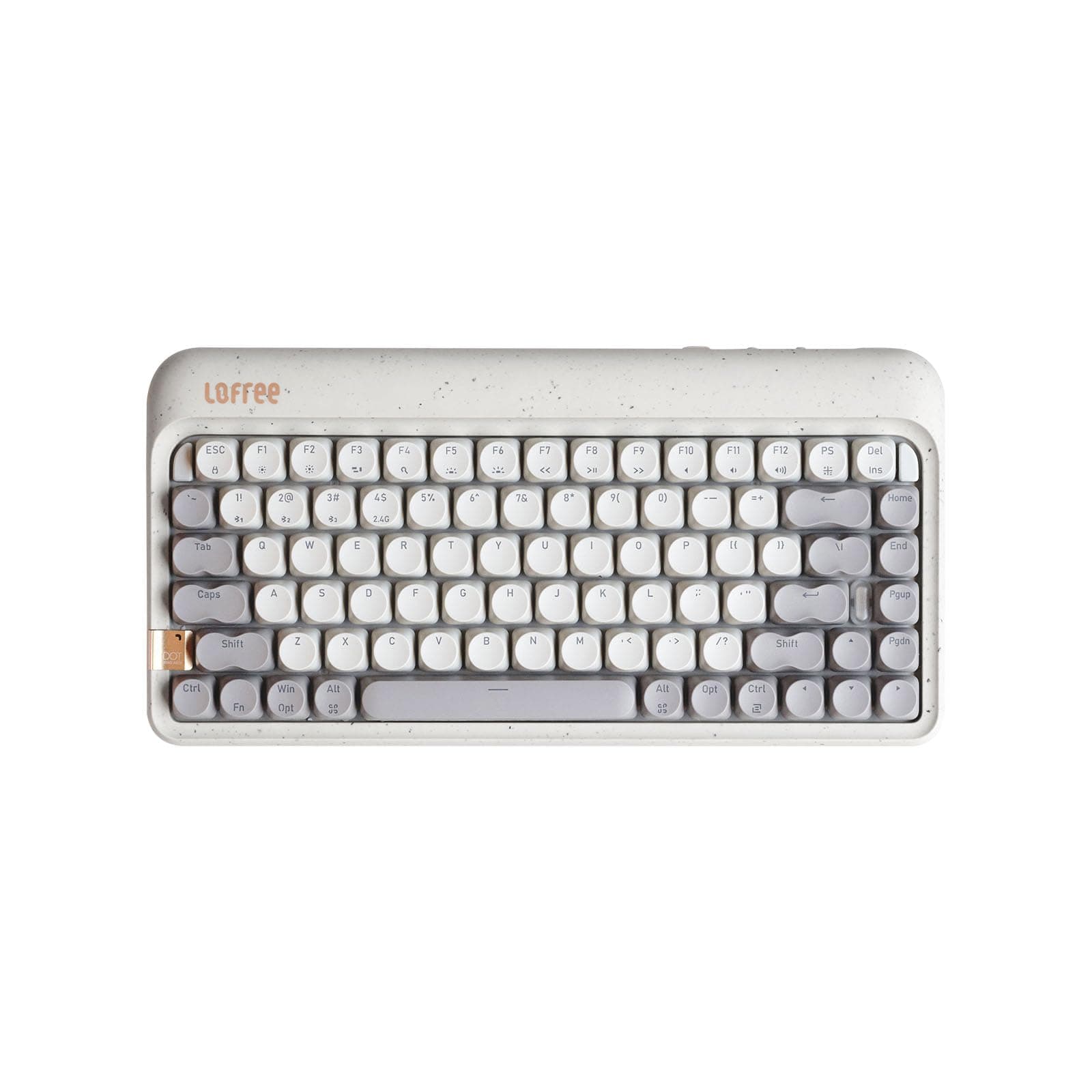 LOFREE Zero ARTZ Mechanical Keyboard, 75% Rechargeable Hot-swappable Keyboards with 3 Types Connection for Windows, Mac OS, Linear Switches/Terrazzo Grey