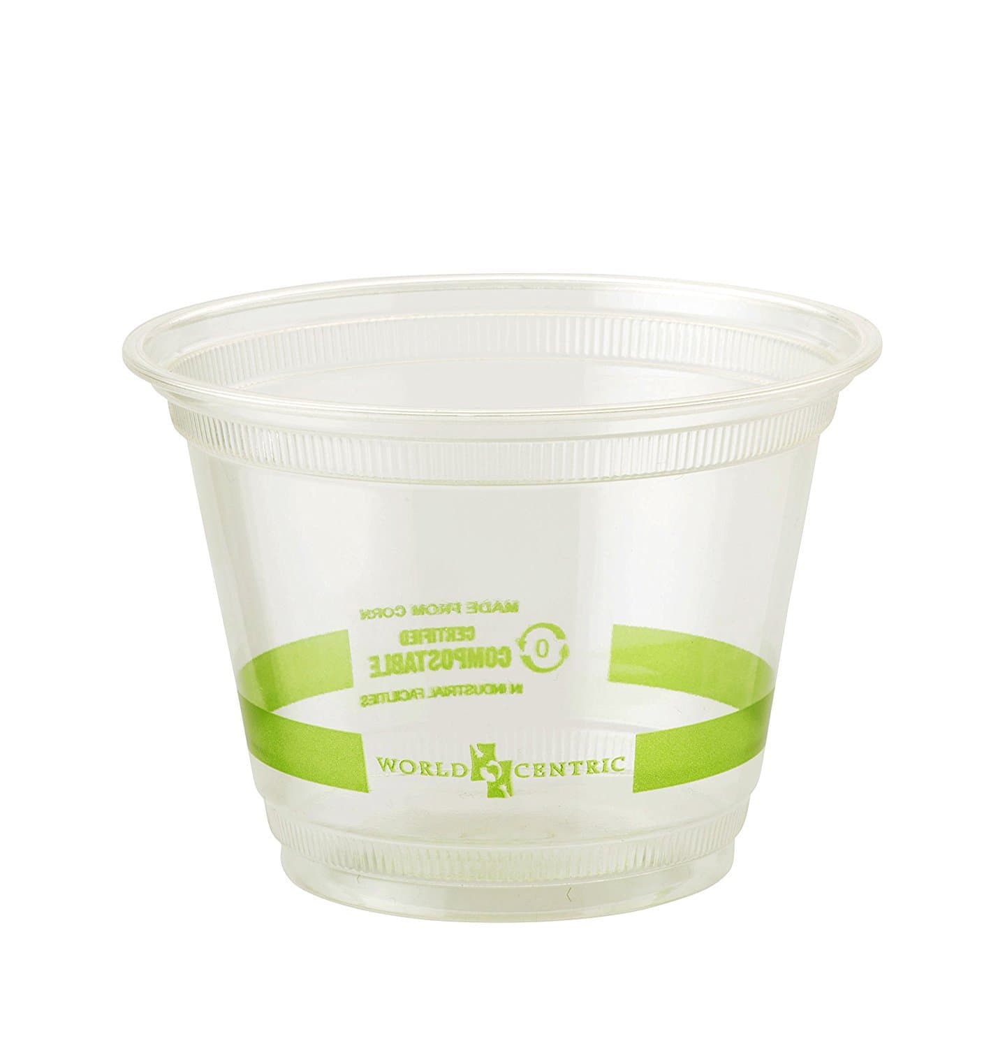 World Centric CP-CS-9Q 100% Compostable Ingeo Squat Cold Cups, 9 oz., Clear (Pack of 1000)