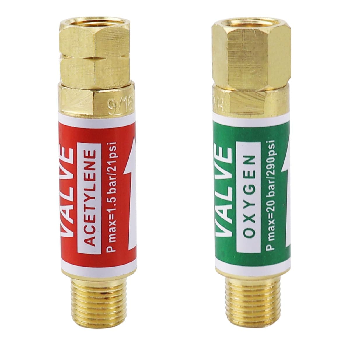 Vaphy Oxygen Acetylene Flashback Arrestors Set, Torch End