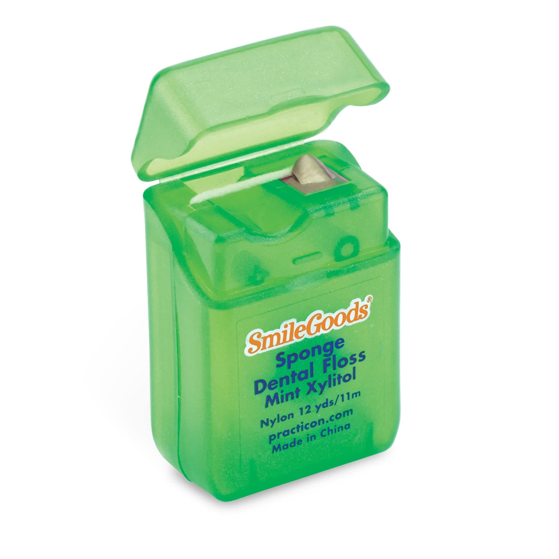 SmileGoods Sponge Dental Floss, 12 yds, Mint Xylitol, Bulk Pack of 72