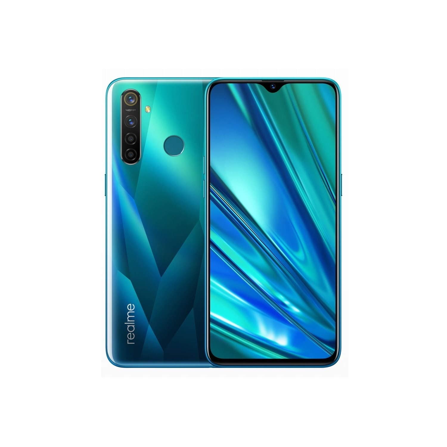 Realme 5 Pro Smartphone 4GB RAM + 128GB ROM, 6.3 '' IPS screen, Octa-Core processor, 16MP Front and 48MP AI Quad Camera, Dual Sim, Crystal Green, UK plug