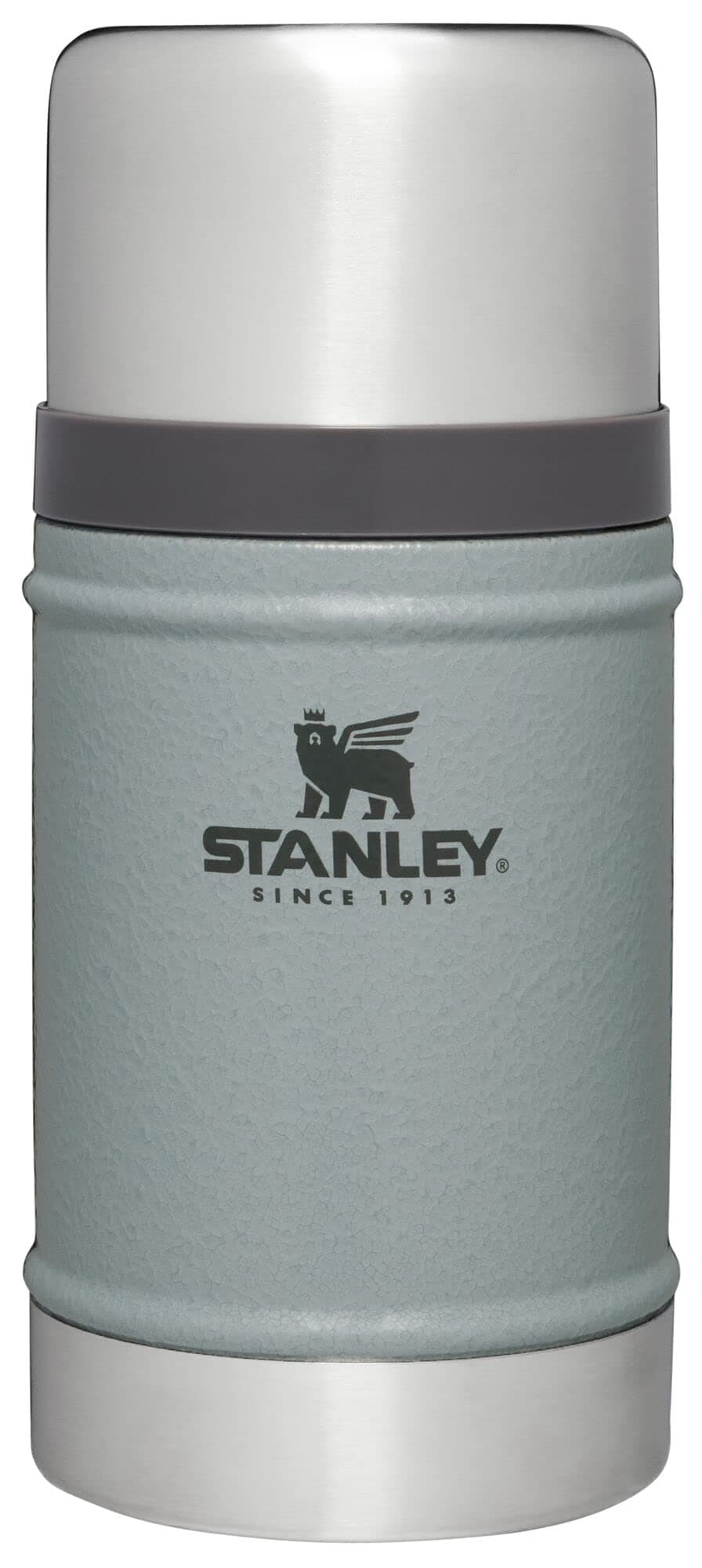 Classic Legendary Large Food Jar 24 oz | Vacuum Insulated Food Container | Wide Mouth Screw On Lid | Packable for Travel | Stainless Steel & Leakproof Lid | Hammertone Silver