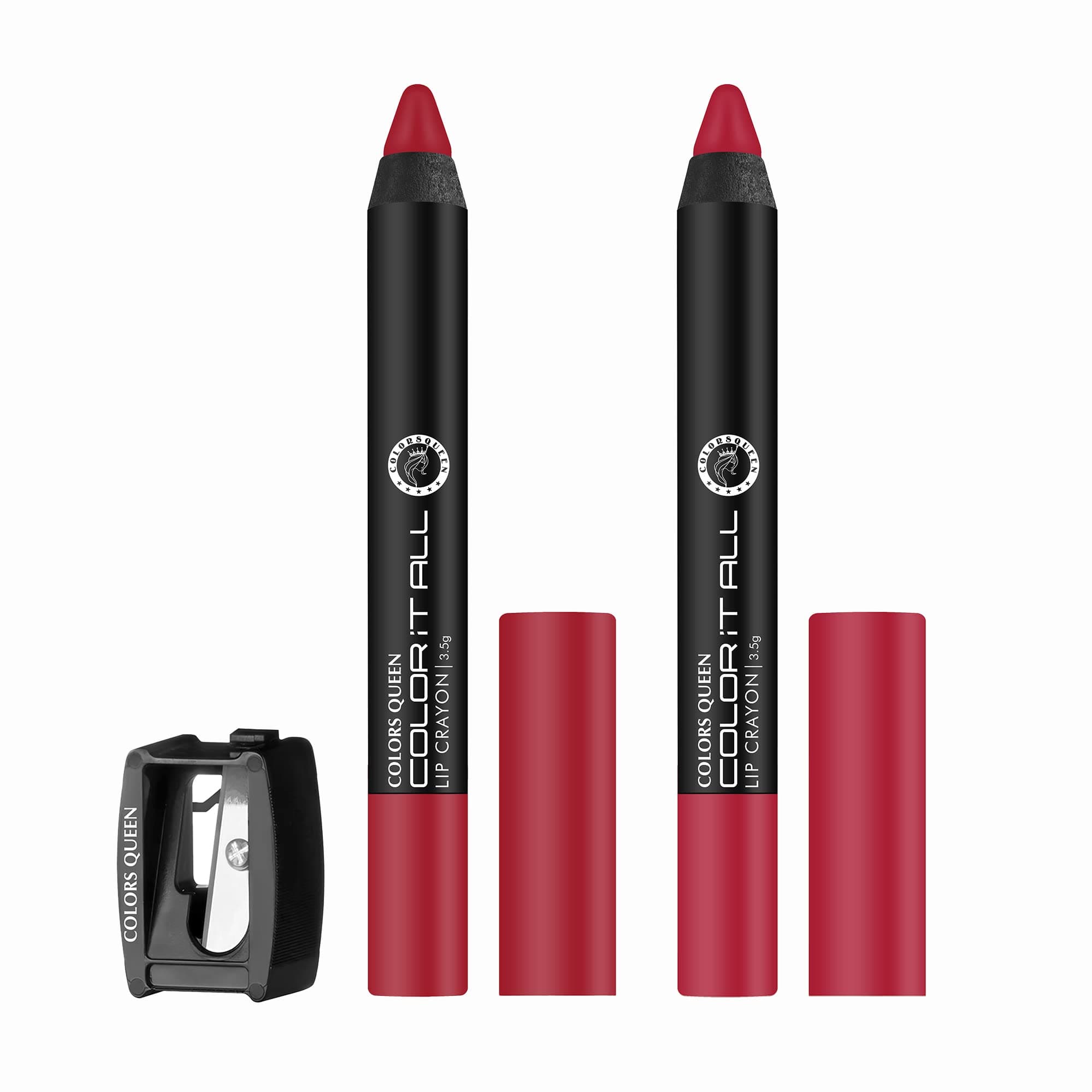 Color It All Long Lasting Crayon Lipstick | Up to 18 Hours Stay | Lipstick Combo for Women | Creamy Matte Finish | Waterproof & Light Weight | Smudge Proof (Smoke Red & Third Date,3.5g)