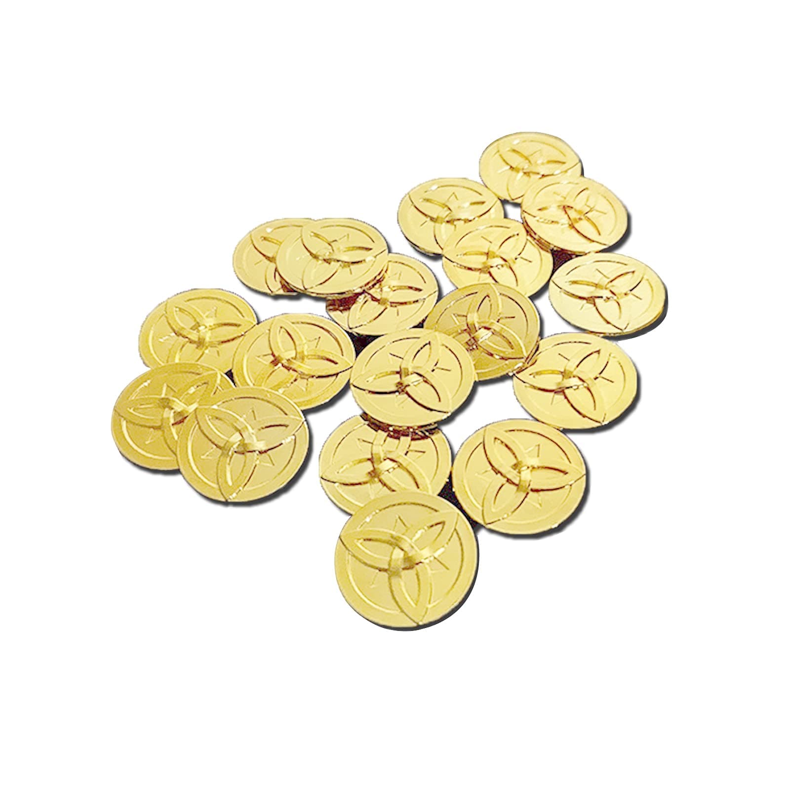 Acosplayer Genshin Impact Mona Coins Gold for Kids Collector Game Metal Mora Cosplay Props Accessories 18pcs Morax Coins Collection Gifts, 2cm