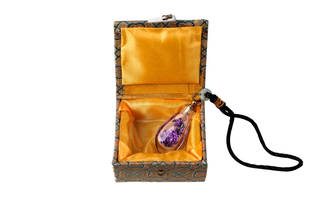 holiday promotion new hot holiday gift with nice box Portable Lanyard glass Bottle beautiful glass Pendant for Wrist hand (pink flower inside painted) Hanukkah Boxing Day