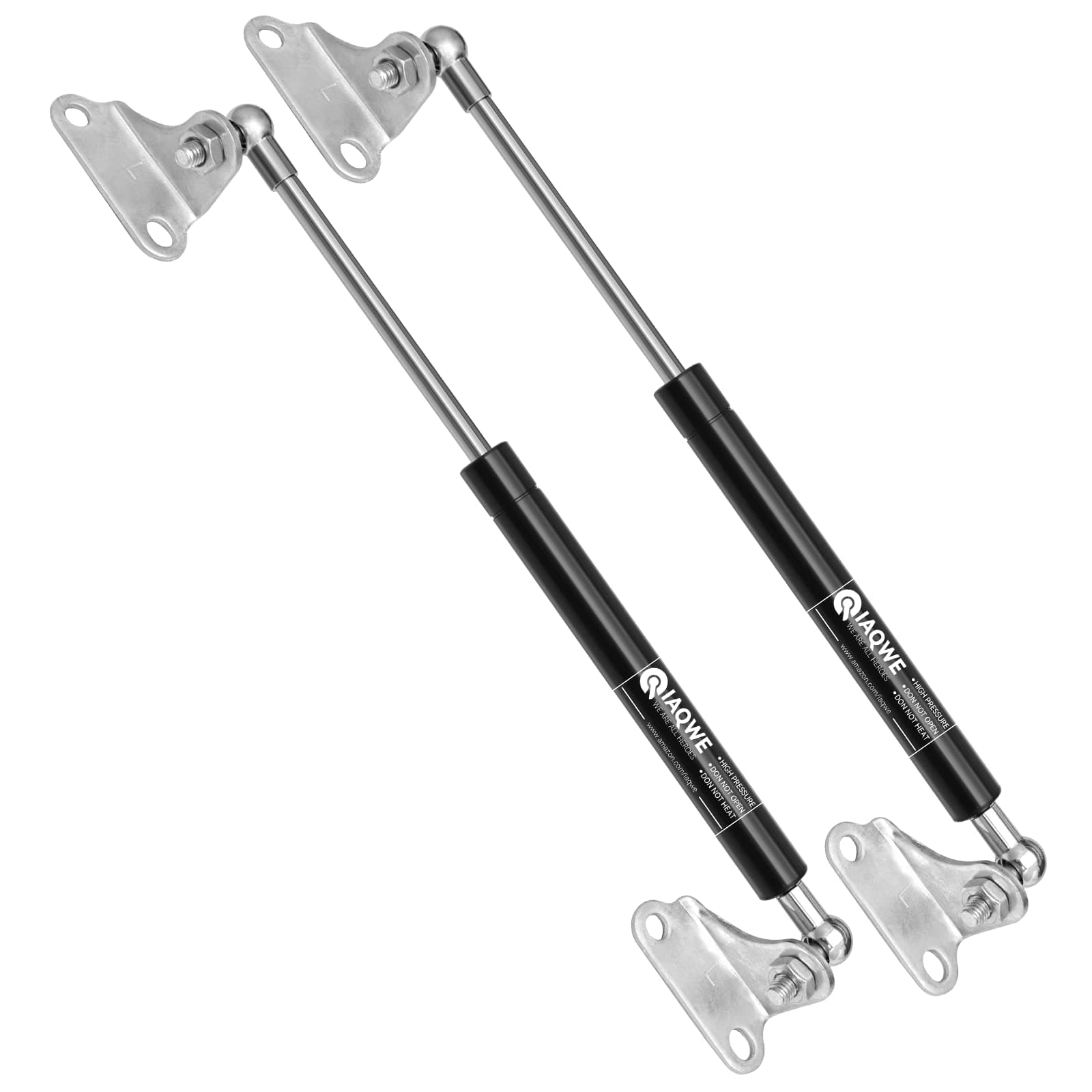 15 Inch 100Lbs 445N Gas Struts for Heavy Lid, RV Bed Heavy-Duty Tool Box Large Floor Hatch Marine Boat Deck Hatch, 15" DIY Gas Lift Shocks Kit with L Mount Brackets, 2 Pcs by IAQWE