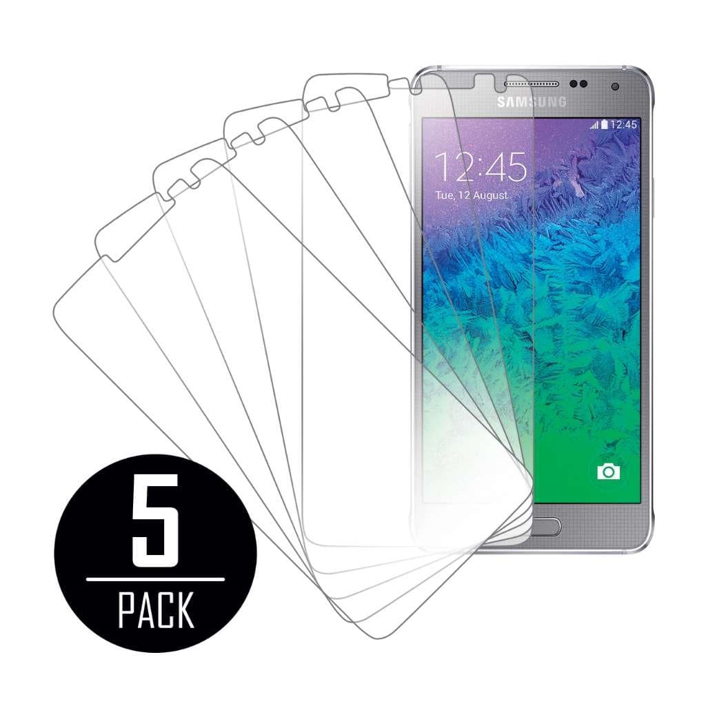 Samsung Galaxy Alpha Screen Protector Cover, MPERO Collection 5 Pack of Ultra Clear Screen Protectors for Samsung Galaxy Alpha