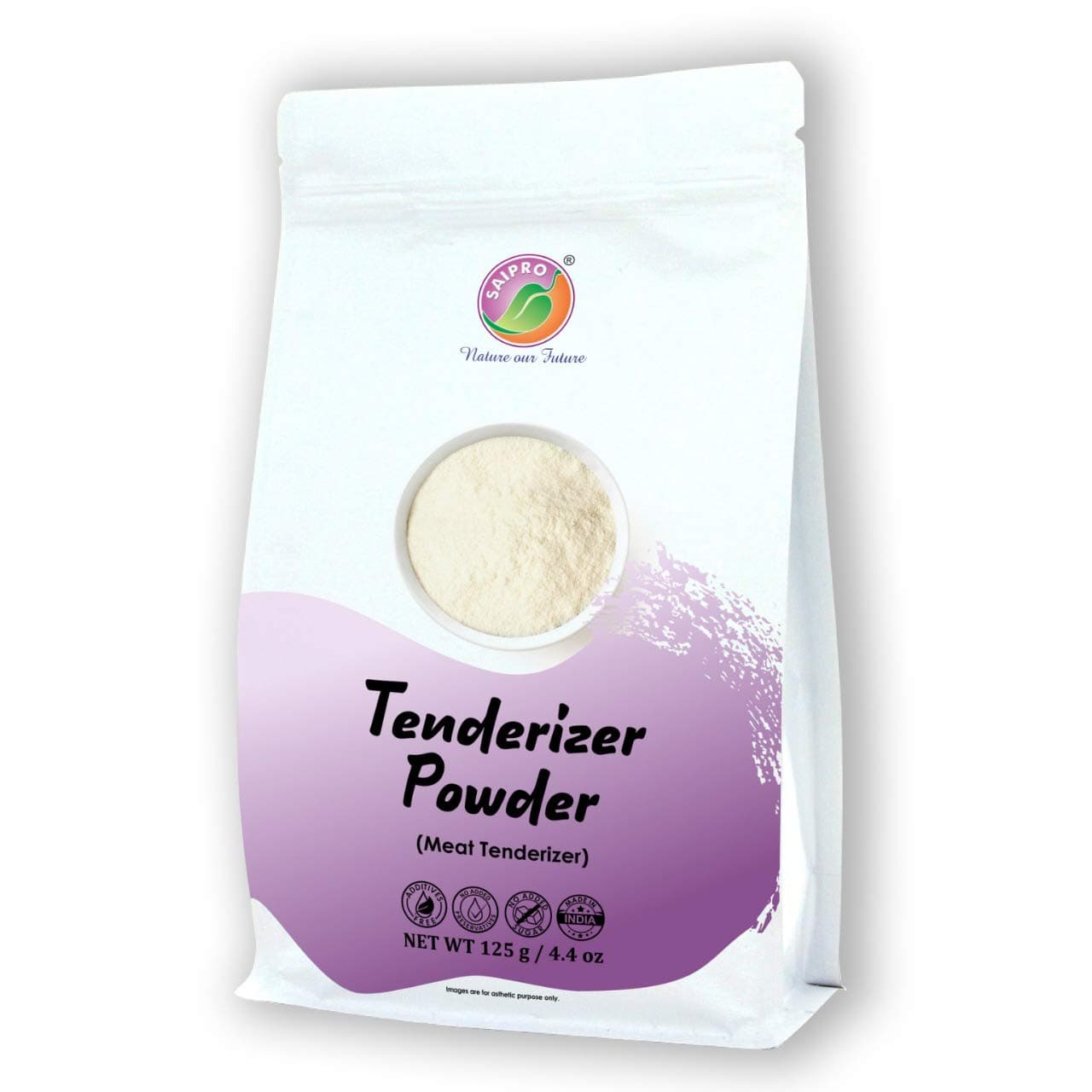 Saipro Meat Tenderizer Powder 125 gm, Meat Rub powder| meat softtner, veg kofta softner| kachri powder |Bbq Rub, 100% Veg product, Gluten Free, Natural, Non GMO