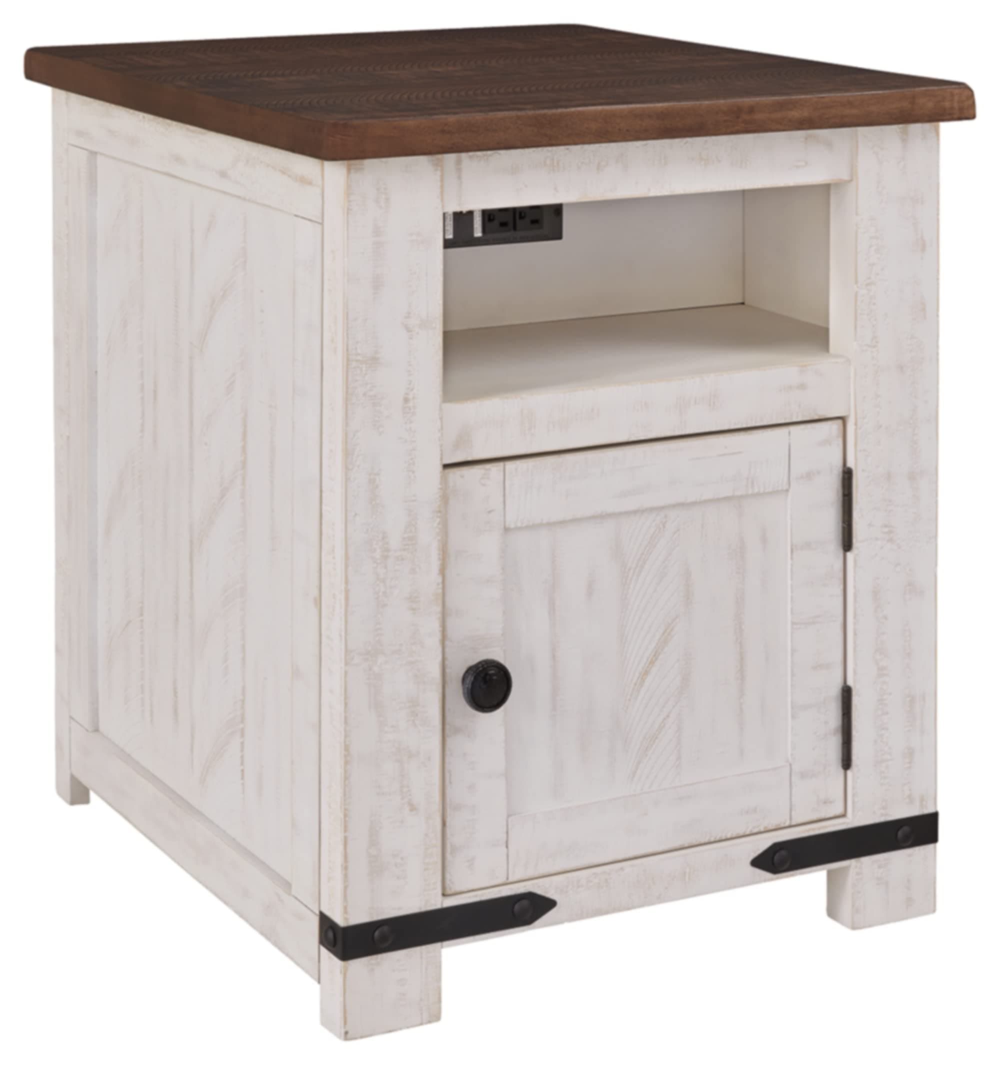 Ashley Furniture IndustriesWystfield End Table, 22" W x 26" D x 26" H, White & Brown