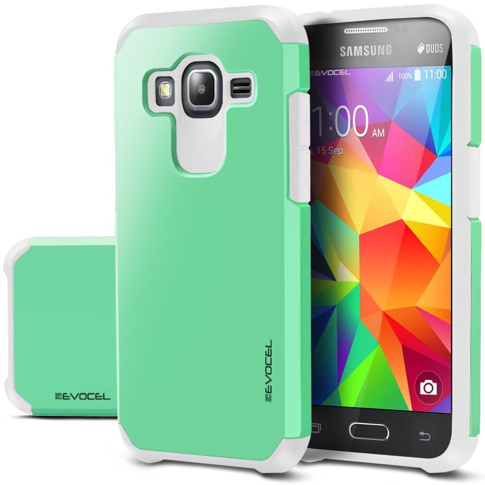 Evocel Galaxy Core Prime / Prevail LTE Case [Dual Layer Series] Hybrid Armor Protector Case For Samsung Galaxy Core Prime / Galaxy Prevail LTE (SM-G360), Wintergreen (EVO-SAMG360-SA22)