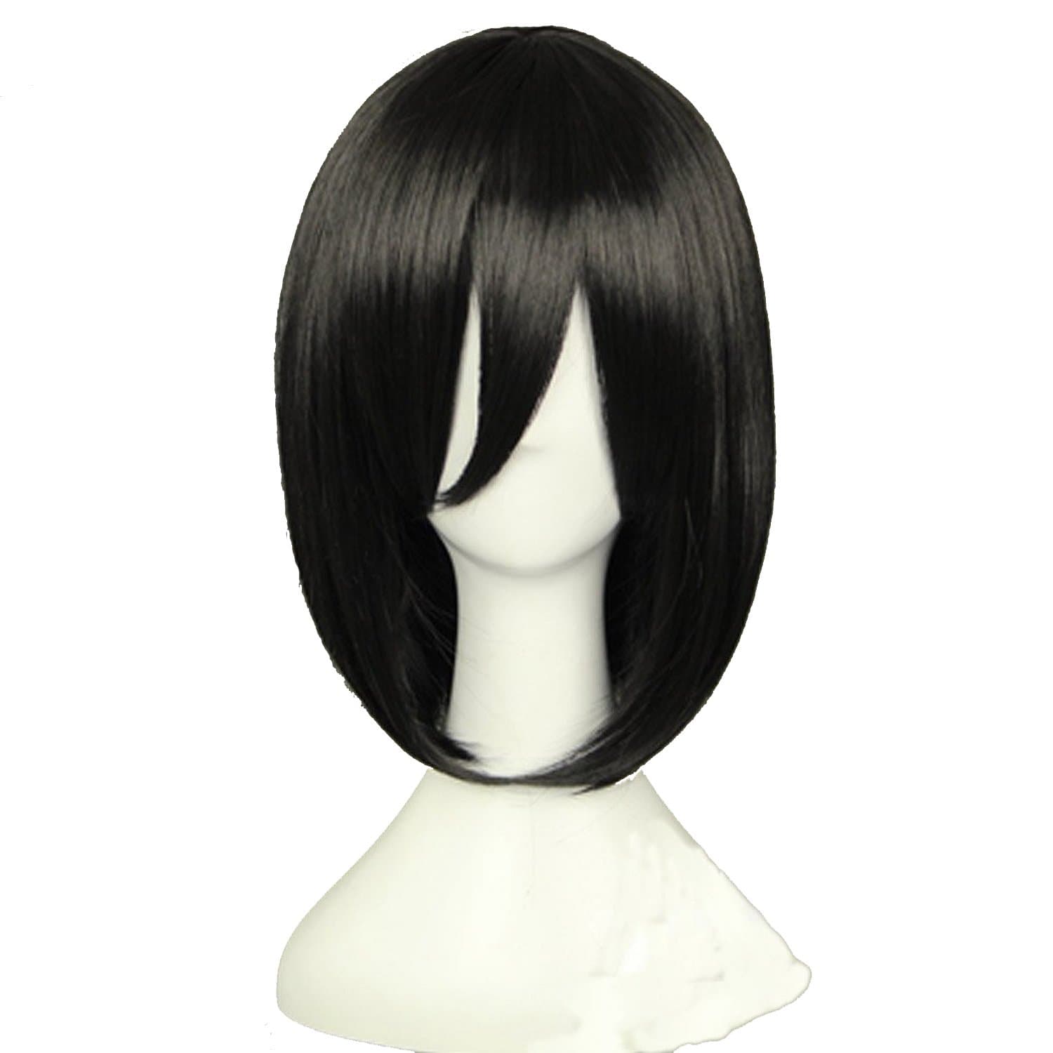 Mordor HOT Sell!Attack on Titan Mikasa Ackerman black short hair cosplay wig MH
