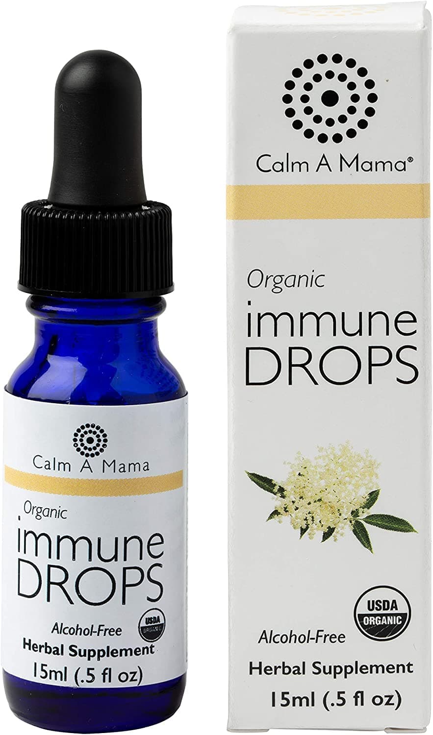 Organic Immune Drops Made with Hydrosol of Elderberry for Immune Support 0.5oz / 15 ml - Boost Your Immune System - Made in The USA - Natural Supplemment for Kids and Pregnant Mothers