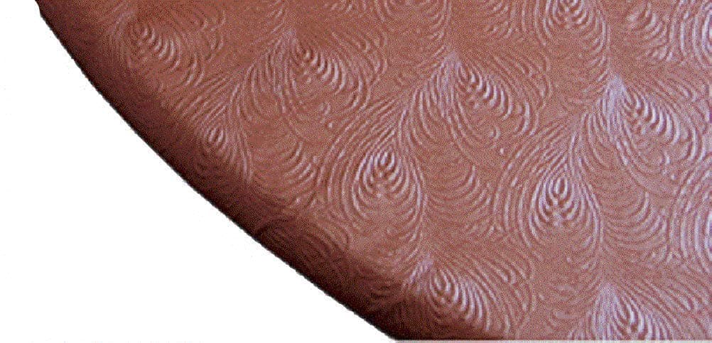 Fitted Round Elastic Edge Vinyl Tablecloth Table Cover fits 36" to 48" Bronze