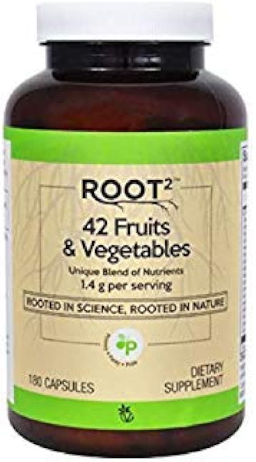 Vitacost ROOT2 42 Fruits and Vegetables 1.4 Gram Per Serving - 180 Capsules