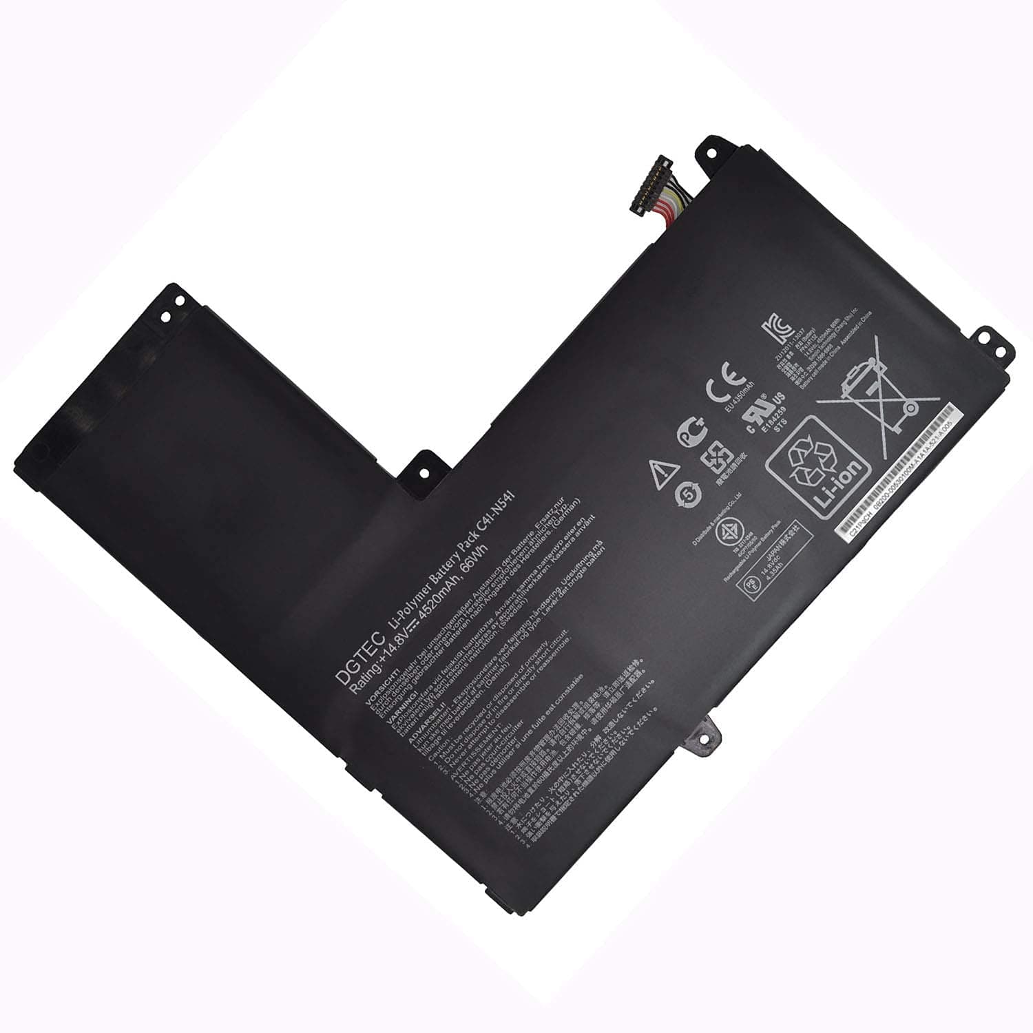 C41-N541 Laptop Battery for Asus Q501L Q501L-BBI Q501LA Q501LA-BBI5T03 Q501LA-BSI5T19 Series N54PNC3 0b200-00430100m (14.8V 66Wh/4520mAh)