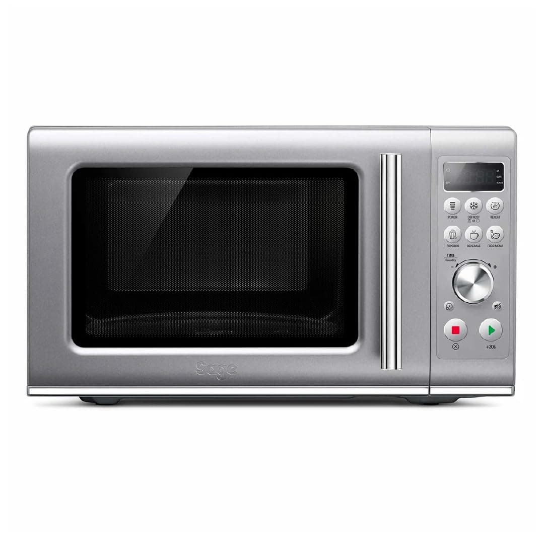 The Compact Wave Soft Close Microwave, Silver