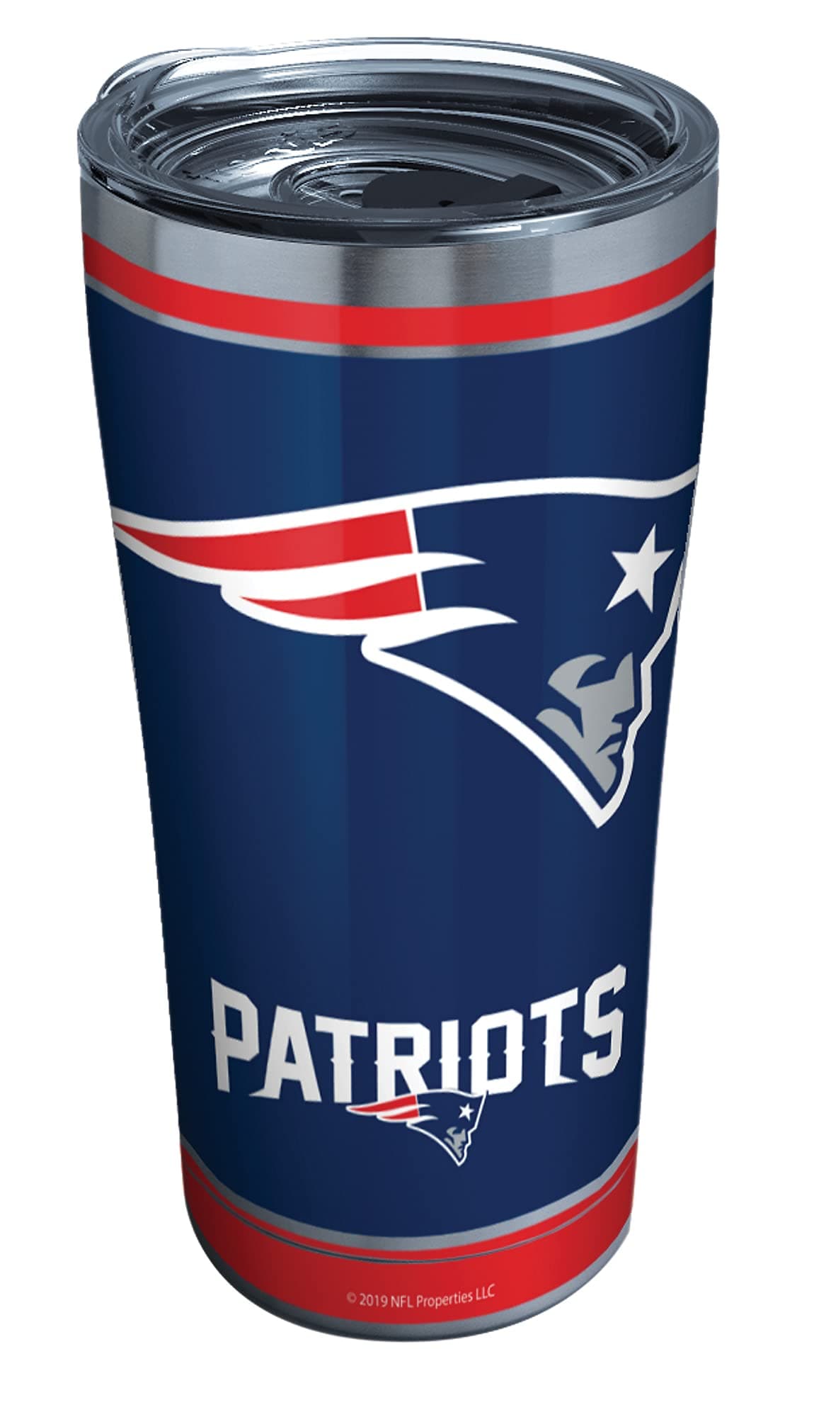 Tervis Triple Walled NFL New England Patriots Insulated Tumbler Cup Keeps Drinks Cold & Hot, 20oz - Stainless Steel, Touchdown