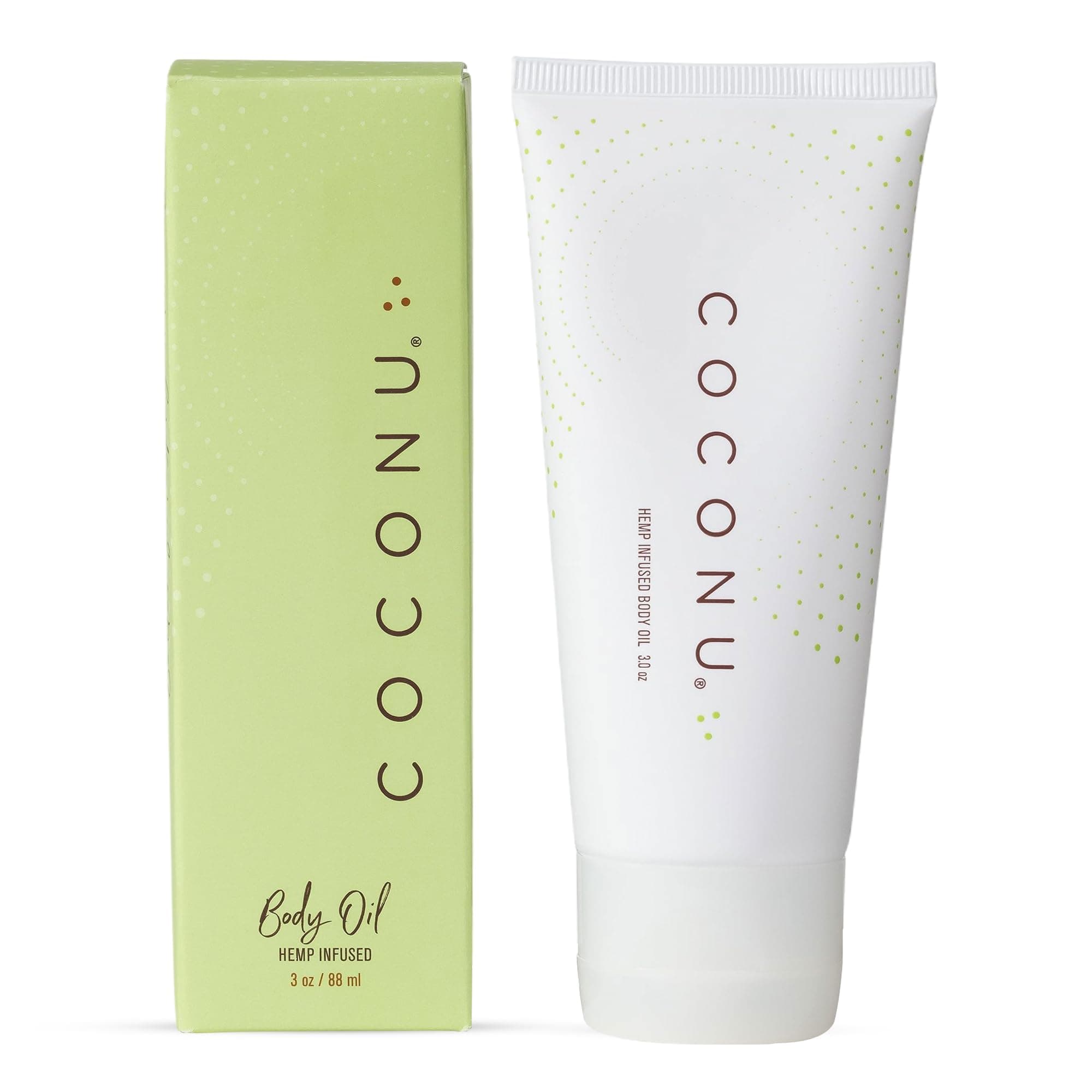 Coconu Hemp Infused Moisturizing Oil | Organic Coconut Oil Formula | Nourishing Skin Oil | Fragrance-Free | 3 oz