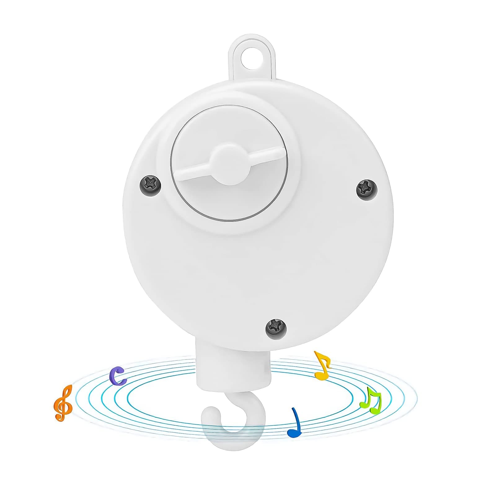Baby Crib Bed Hanging Bell Wind-up Rotating Music Box, Musical Crib Mobiles Toys Baby Bed Bell Toys with Rotating Hook, Newborn Hanging Melody Toys for Crib Bed Bassinet Stroller Rail