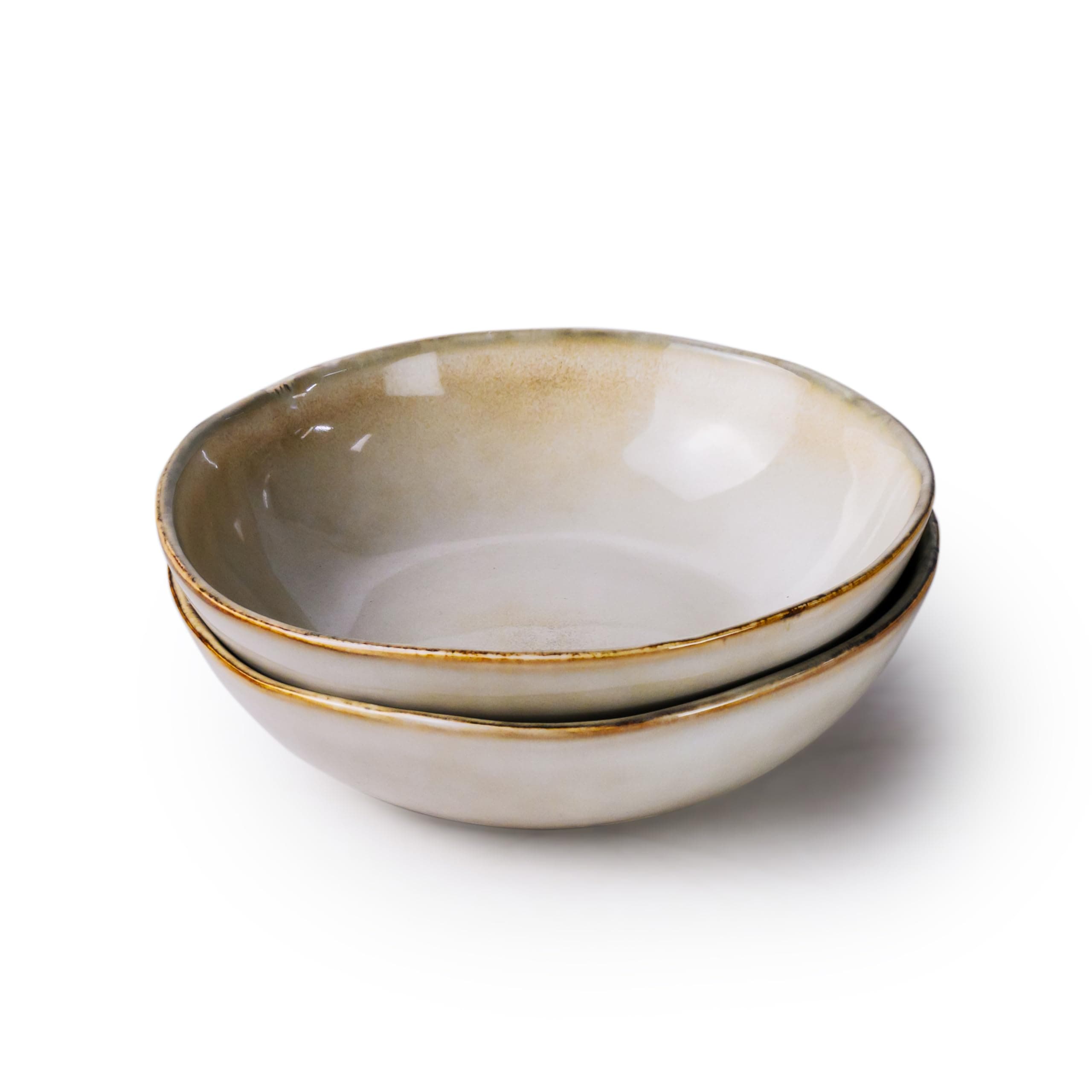 Cuisine Art Jamie Bowl - Set of 2 | 18Cm Ceramic Bowls for Soups, Salads, Desserts & Snacks | Durable Stoneware | Microwave & Dishwasher Safe