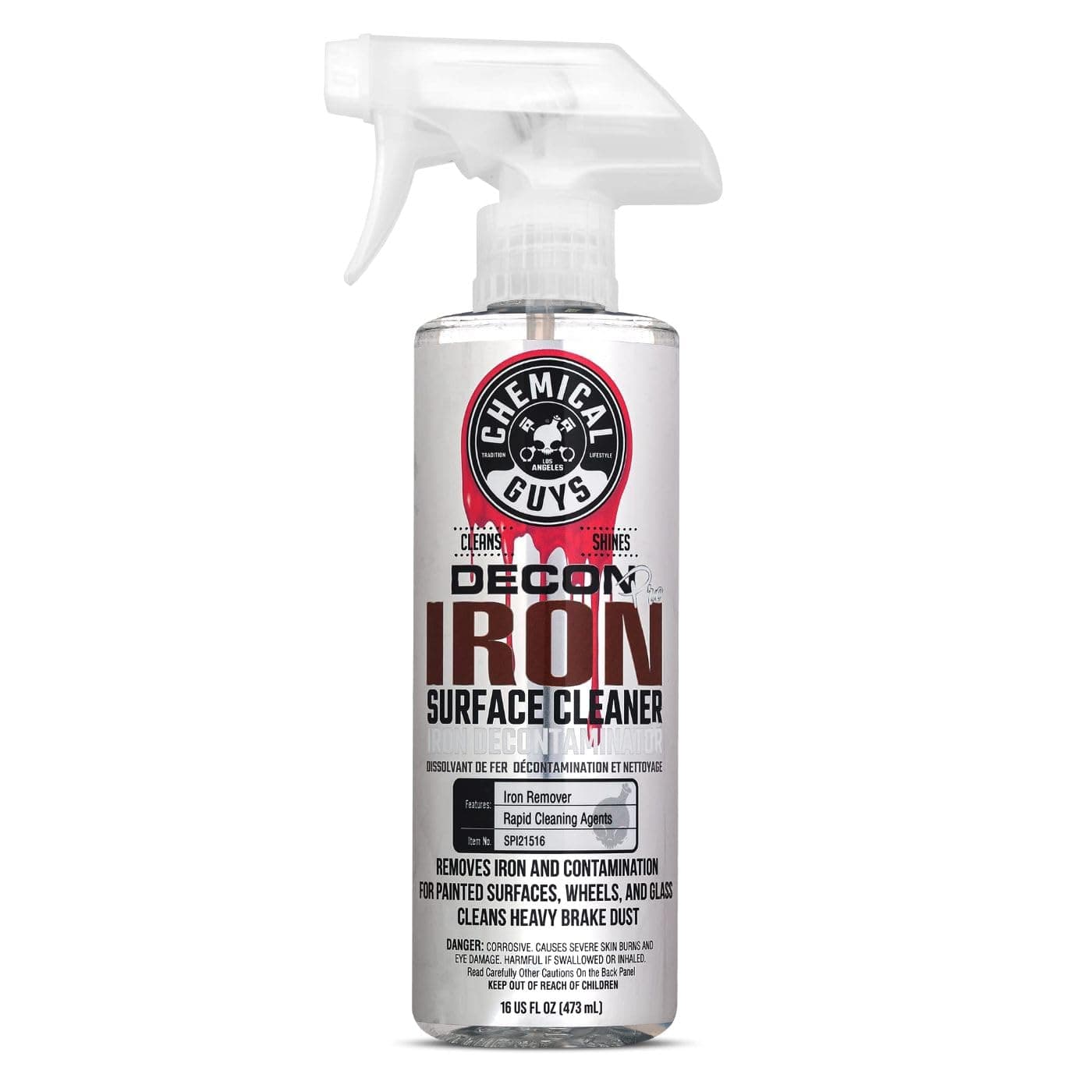 Chemical Guys Decon Pro Iron Remover and Wheel Cleaner – Professional Strength Fallout Remover, Brakes, Calipers, Exterior, Wheel and Tire Cleaner – Dissolves Brake Dust & Dirt, 16 oz