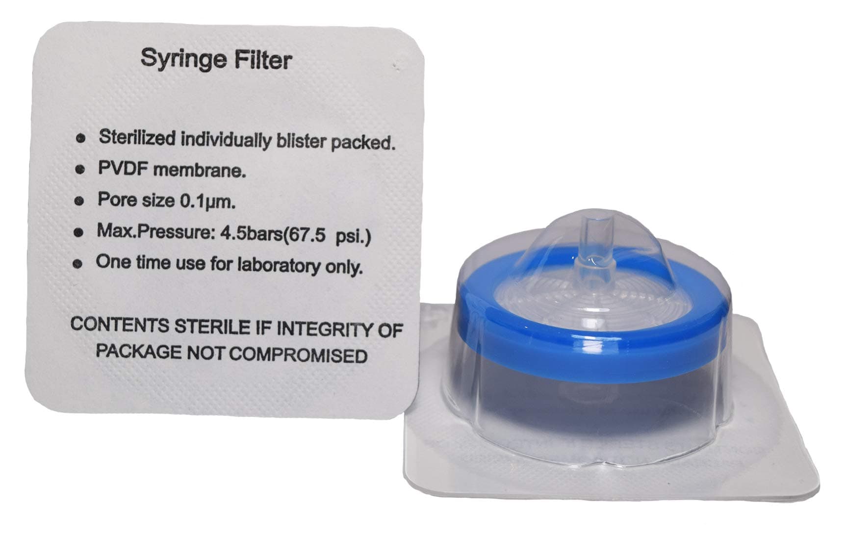 Syringe Filter Sterile, PVDF 0.1μm 30mm Blue (30/PK)