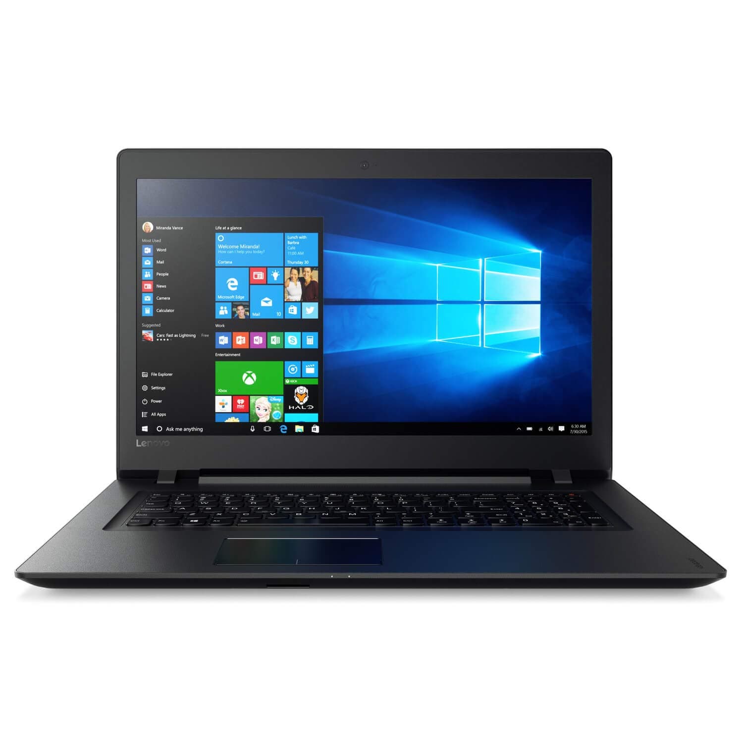 Lenovo Ideapad 110 17.3" Laptop, Black (Intel Core i5-7200U, 6GB, 1TB HDD, Intel HD Graphics 620, Windows 10) 80VK000DUS