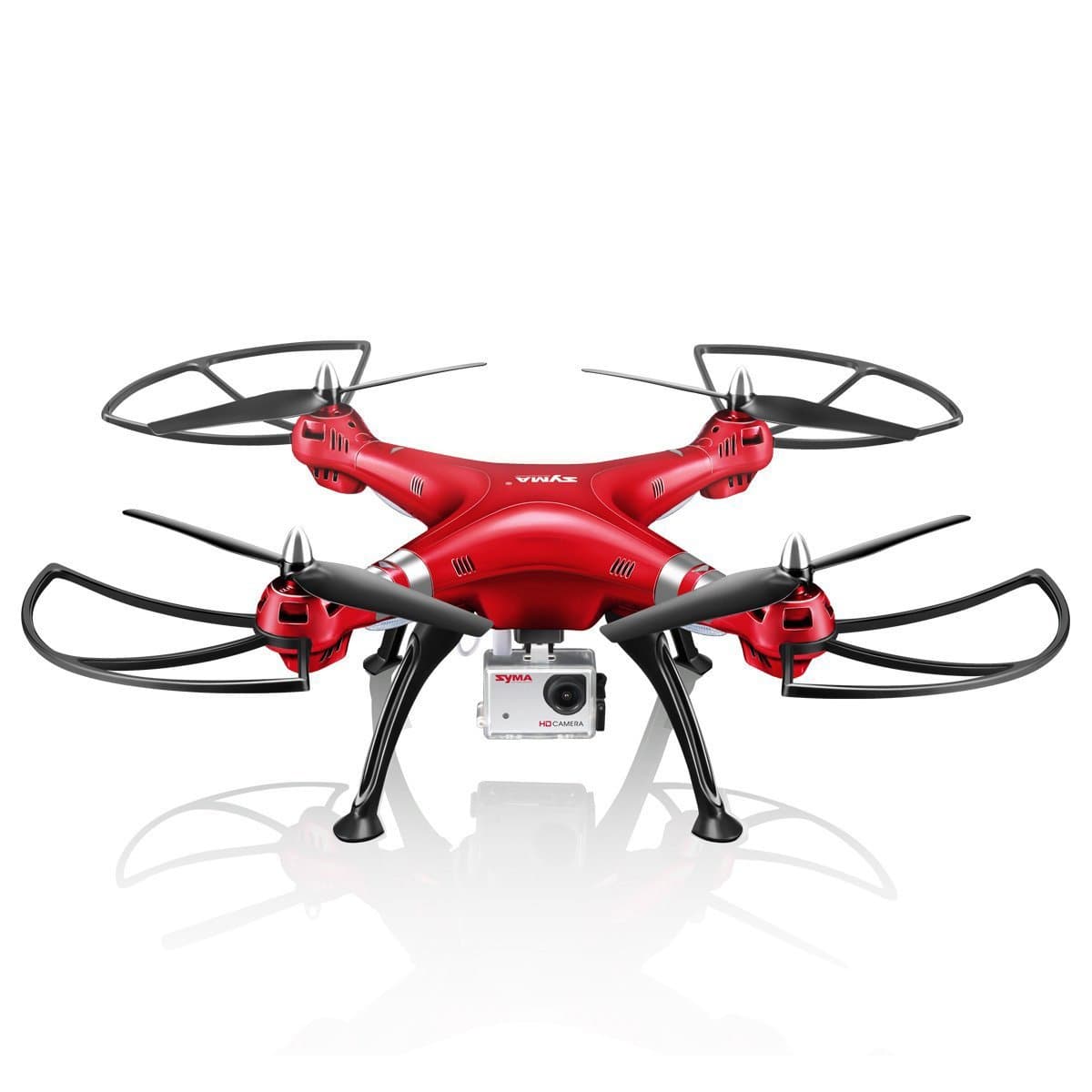 Syma X8HG Drone New Altitude Hold Mode Headless 3D Flips RC Quadcopter with 8MP Camera Red