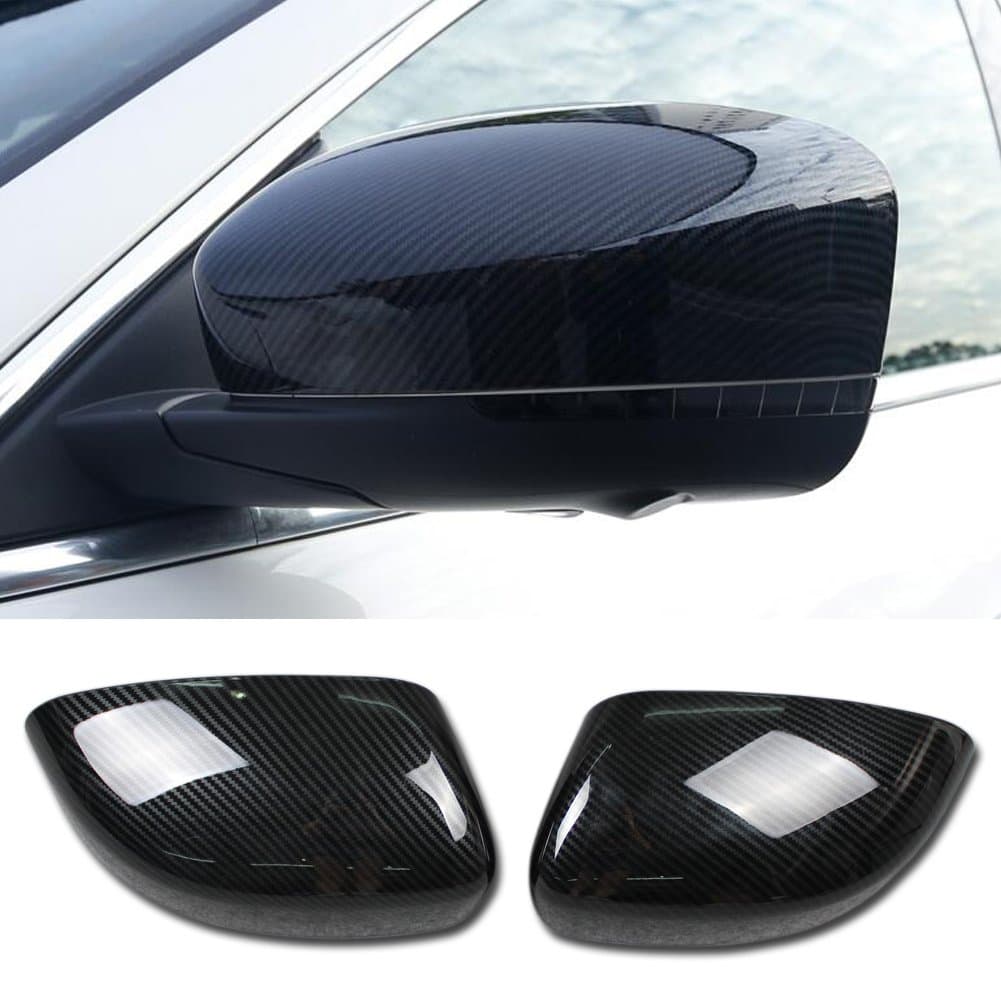 Rqing For Maserati Levante 2016 2017 2018 2019 Rear View Mirror Guard Cover Trims (Carbon Fiber Pattern)