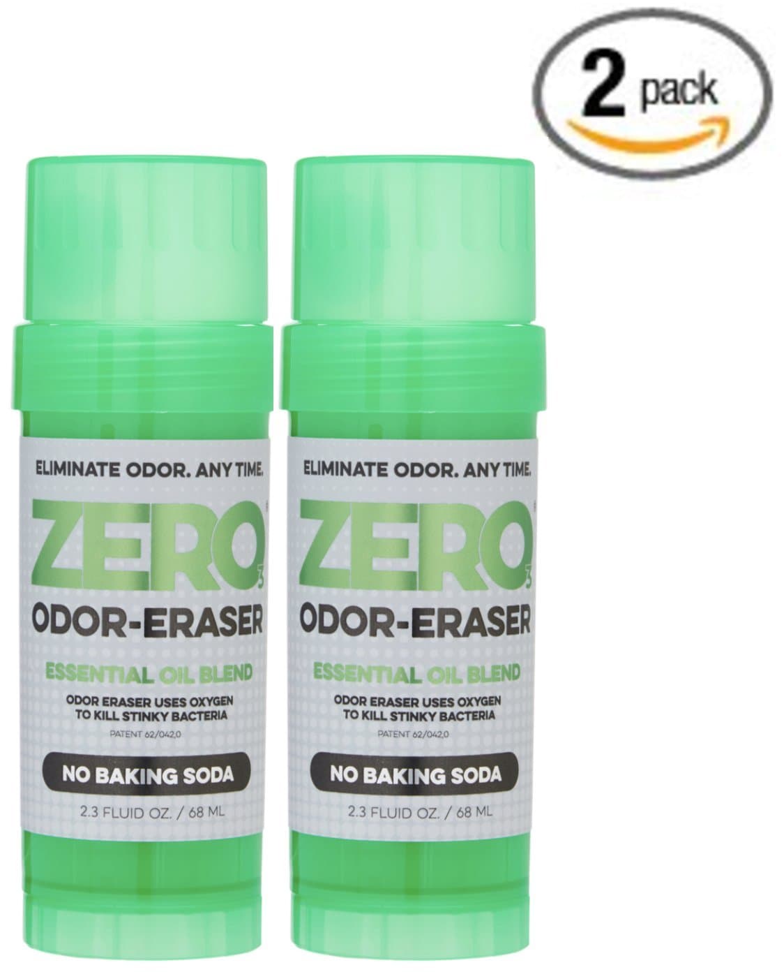 Odor Eraser All Natural Deodorant, NO Baking Soda, Sensitive Skin, Aluminum Free, Gluten Free, After Workout Sport Men Women, Safe Boys Girls, Healthy antibacterial, Fresh Solid 2 PK (Essential Oil)