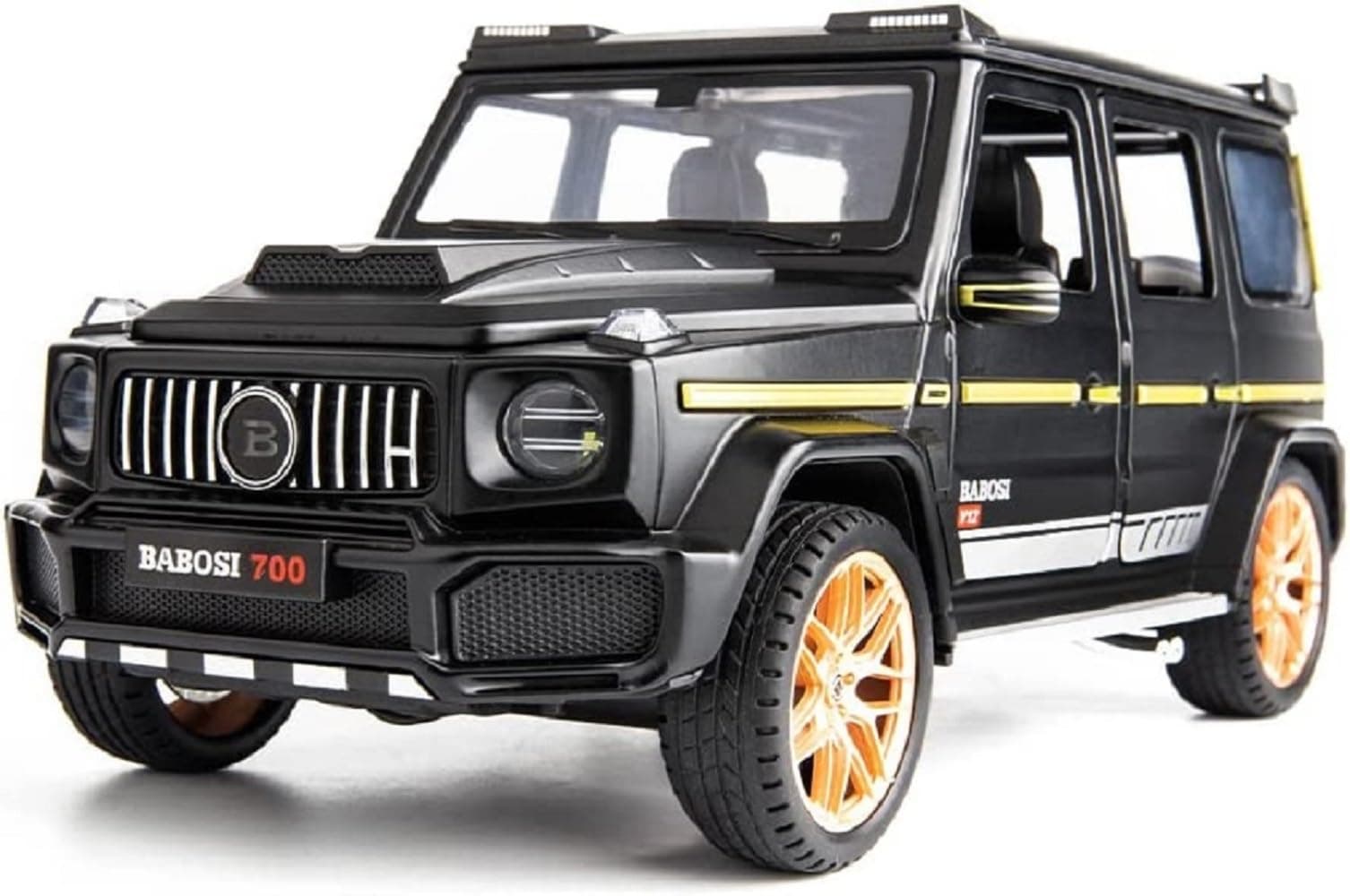 Luximal Exclusive 1:32 Diecast Brabus 700 Alloy Metal Pull Back Gwagon AMG Toy Car Scale Model with Sound Light Mini Auto Toy car for Kids Best Gifts (Brabus 700)