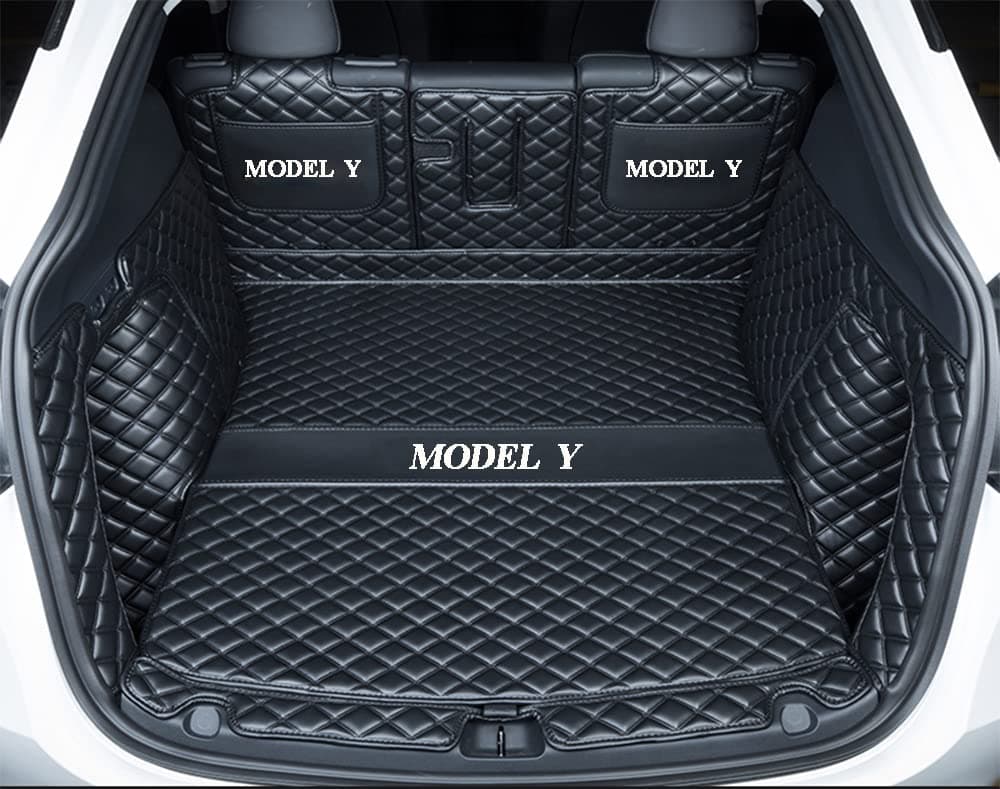 Fit Tesla Model Y Trunk Mat Cargo Mat Dog Cover Mat 2020-2025 Tesla Model Y 5 Seater Car Trunk Liner Full Coverage Protection
