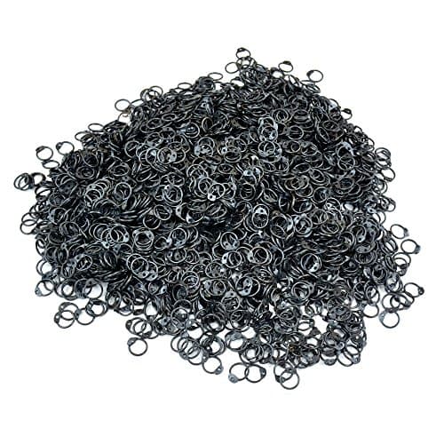 Lord Of Battles 1 kg Loose Chainmail Rings-Blackened Mild Steel Round Rings with Rivets-18gauge/9mm