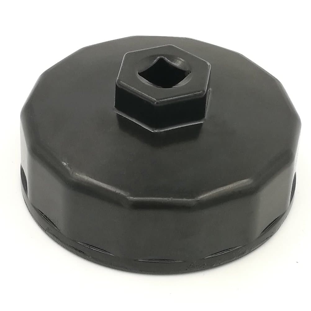 Aluminum Oil Filter Wrench, 74mm Flute, for Mercedes Benz, Sprinter, Audi, Porsche, Volkswagen, Mazda, and More - Black