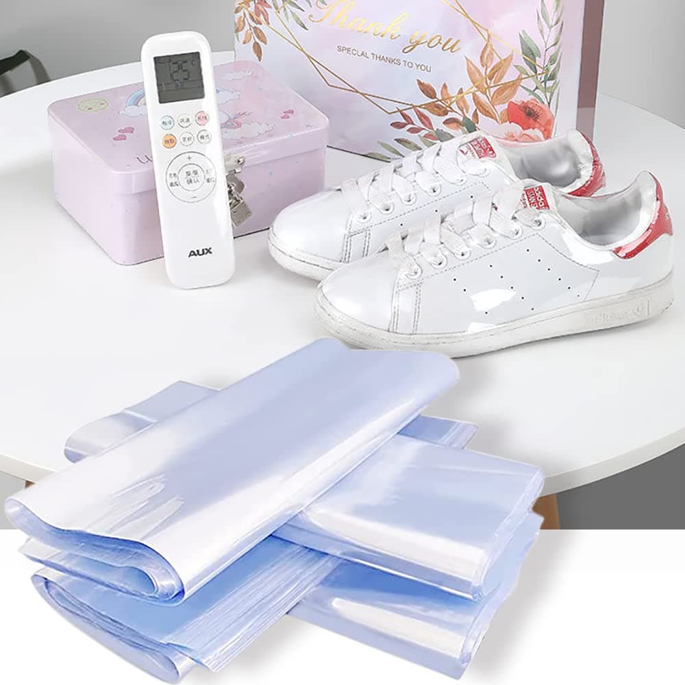 JAJA Shrink Wrap Bags, PVC Clear Heat Sealer Bags, Seal Wrapping Supplies, Waterproof Odorless and Transparent, for Shoes Storage, Gifts, Remote Control, Books, DIY Crafts Packaging, 50pcs (35 * 55cm)